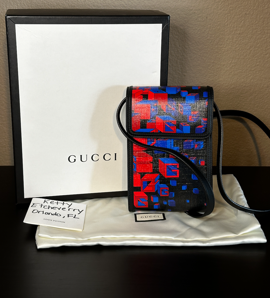 Authentic Guccig GG Printed Flap Crossbody