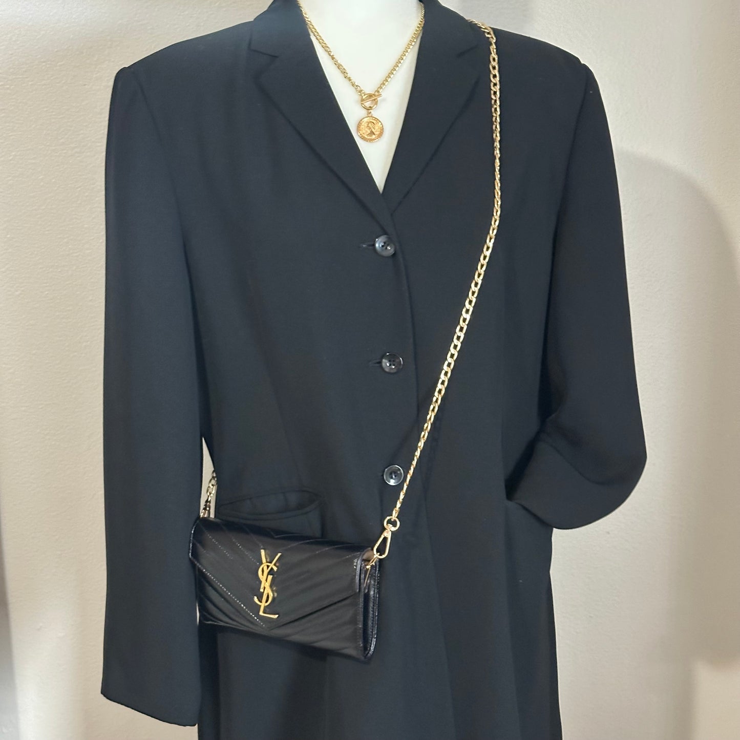 Authentic YSL Cassandre Matelasse Envelope Wallet Crossbody