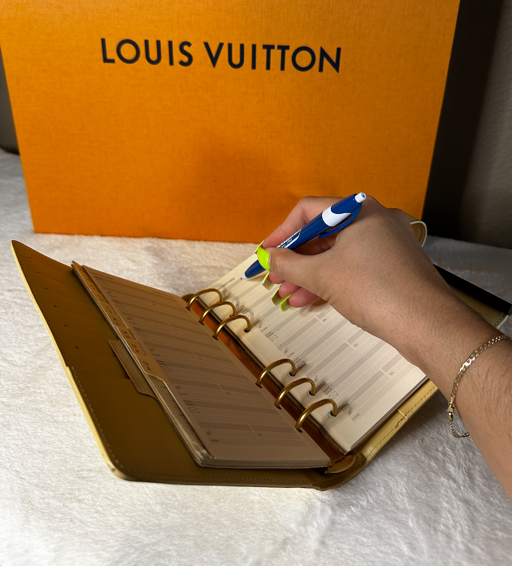 Authentic Louis Vuitton Yellow Epi Agenda MM