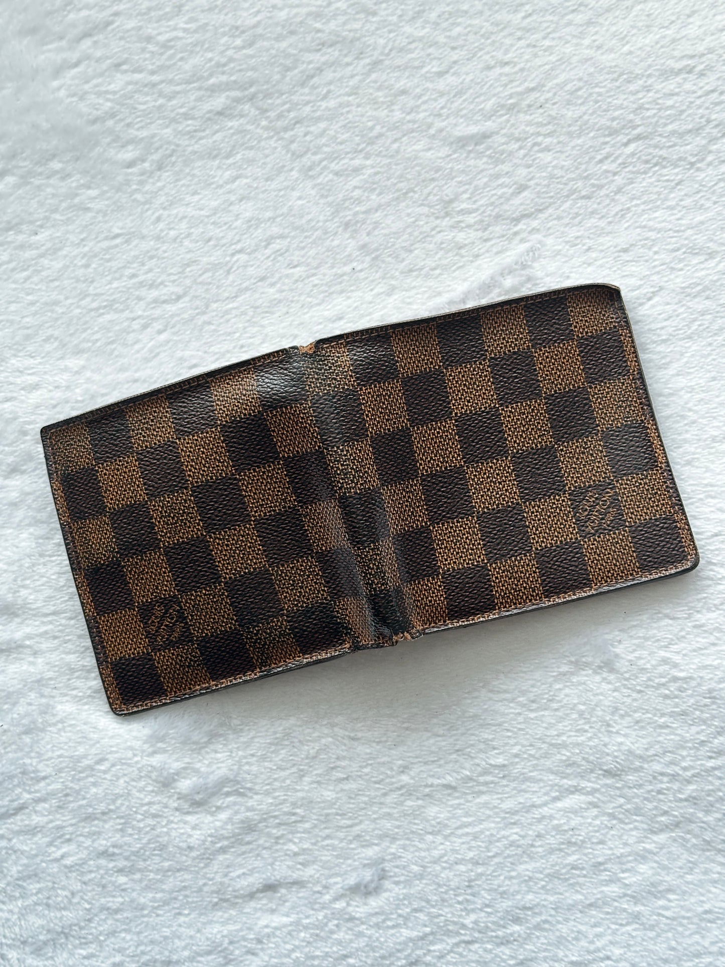 Authentic Louis Vuitton Damier Ebene Mens Multiple Bifold Wallet