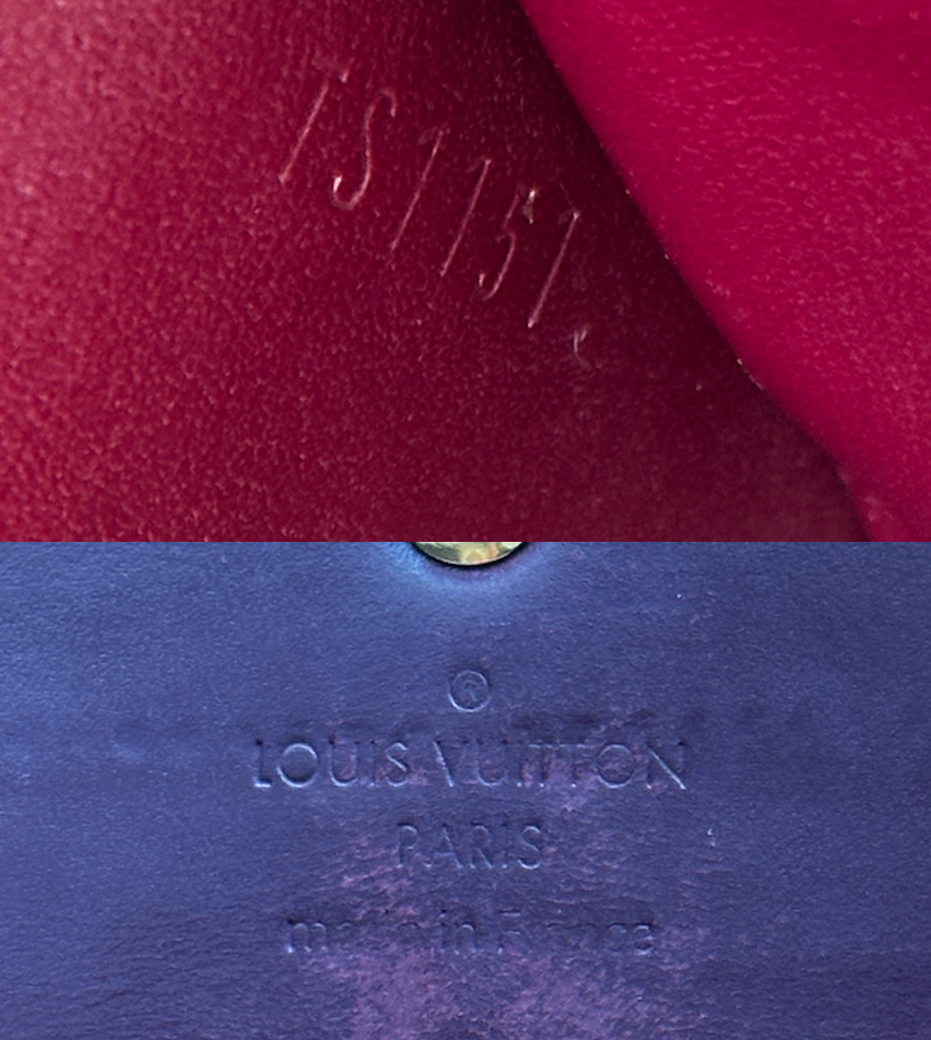Authentic Louis Vuitton Monogram Burgundy Vernis Wallet Crossbody