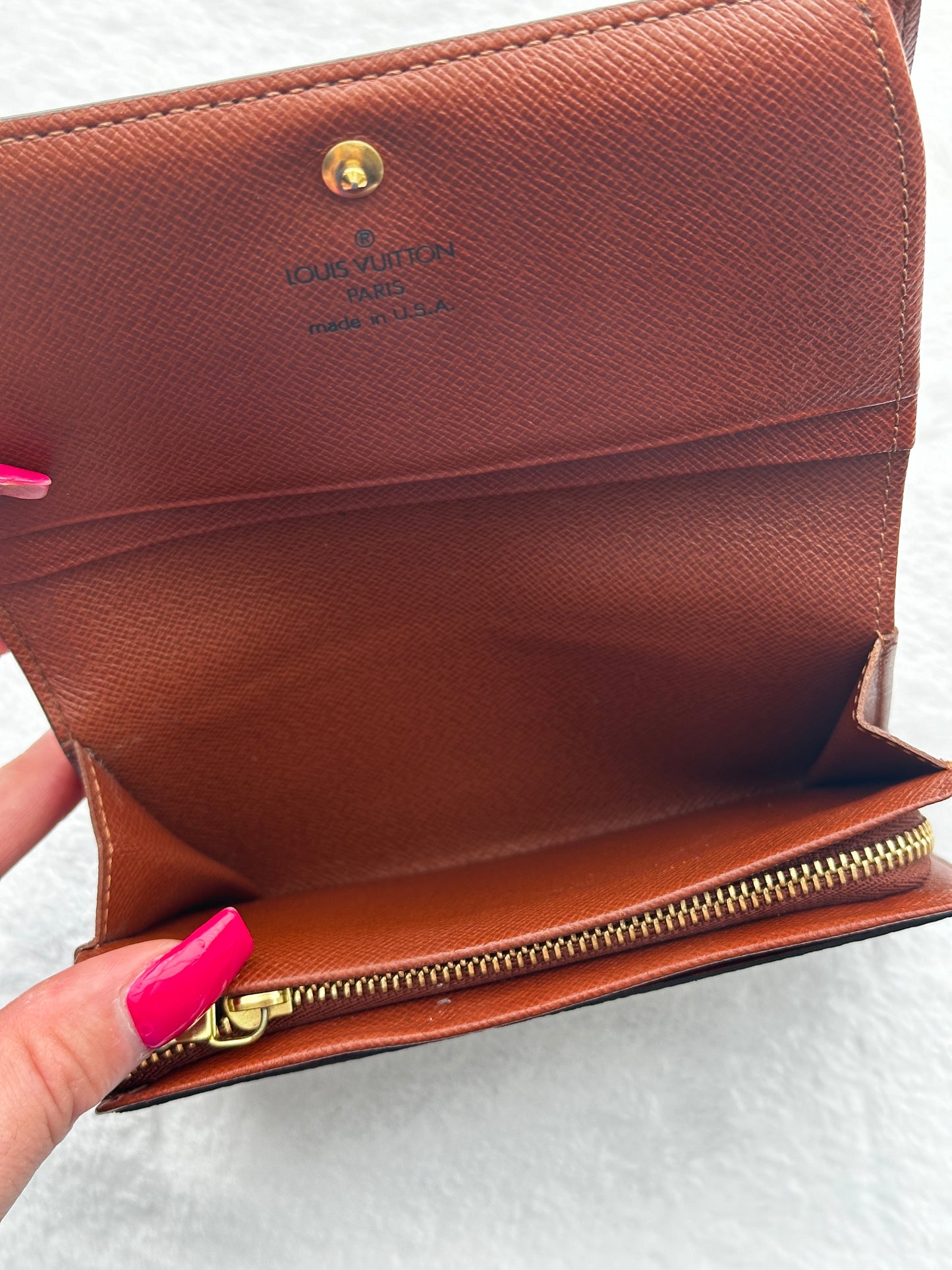 Authentic Louis Vuitton Monogram Porte Monnaie Wallet