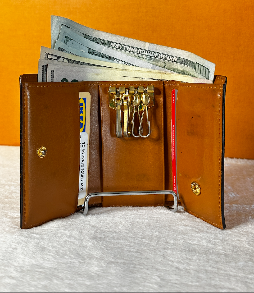Authentic MCM 4 Key Ring Holder Wallet