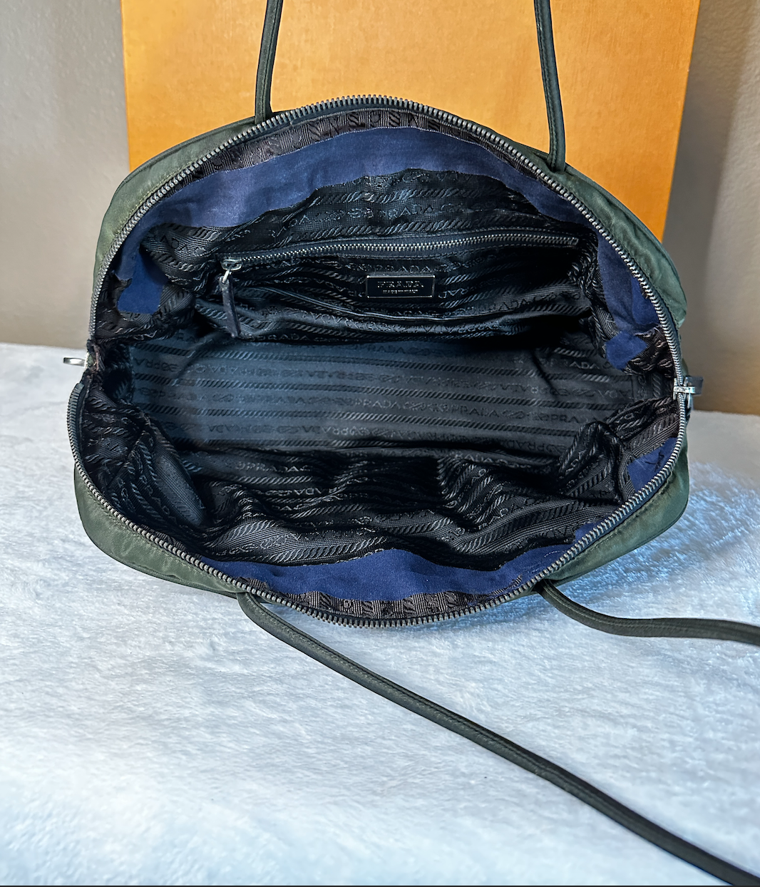 Authentic PRADA Dark Green Nylon Handbag