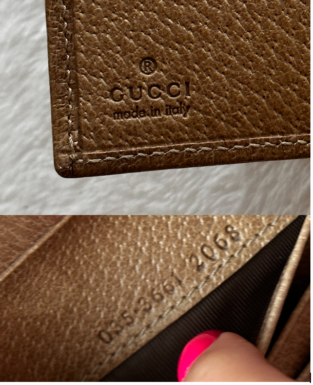 Authentic Gucci Beige Compact Wallet w/ BOX