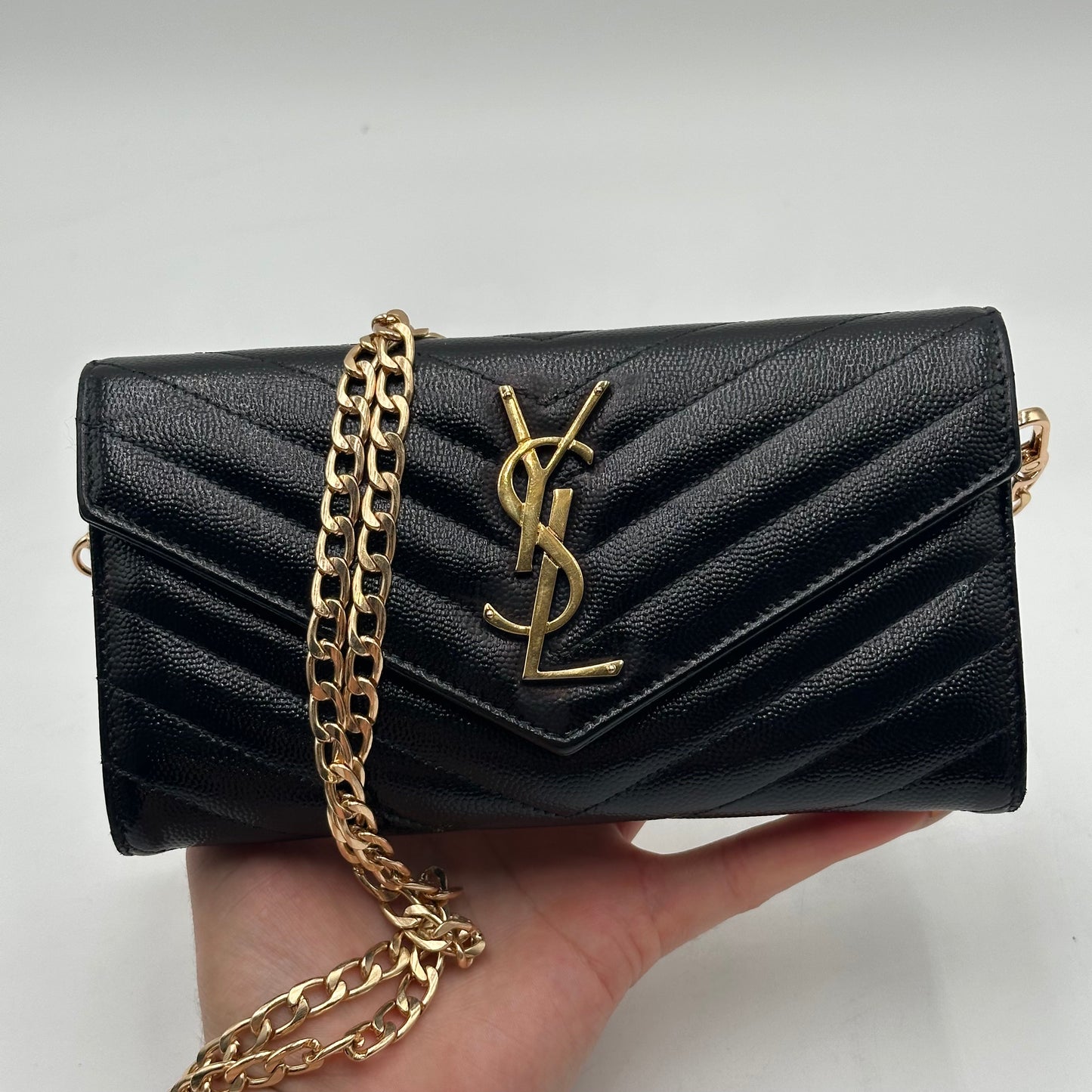 Authentic YSL Cassandre Matelasse Envelope Wallet Crossbody