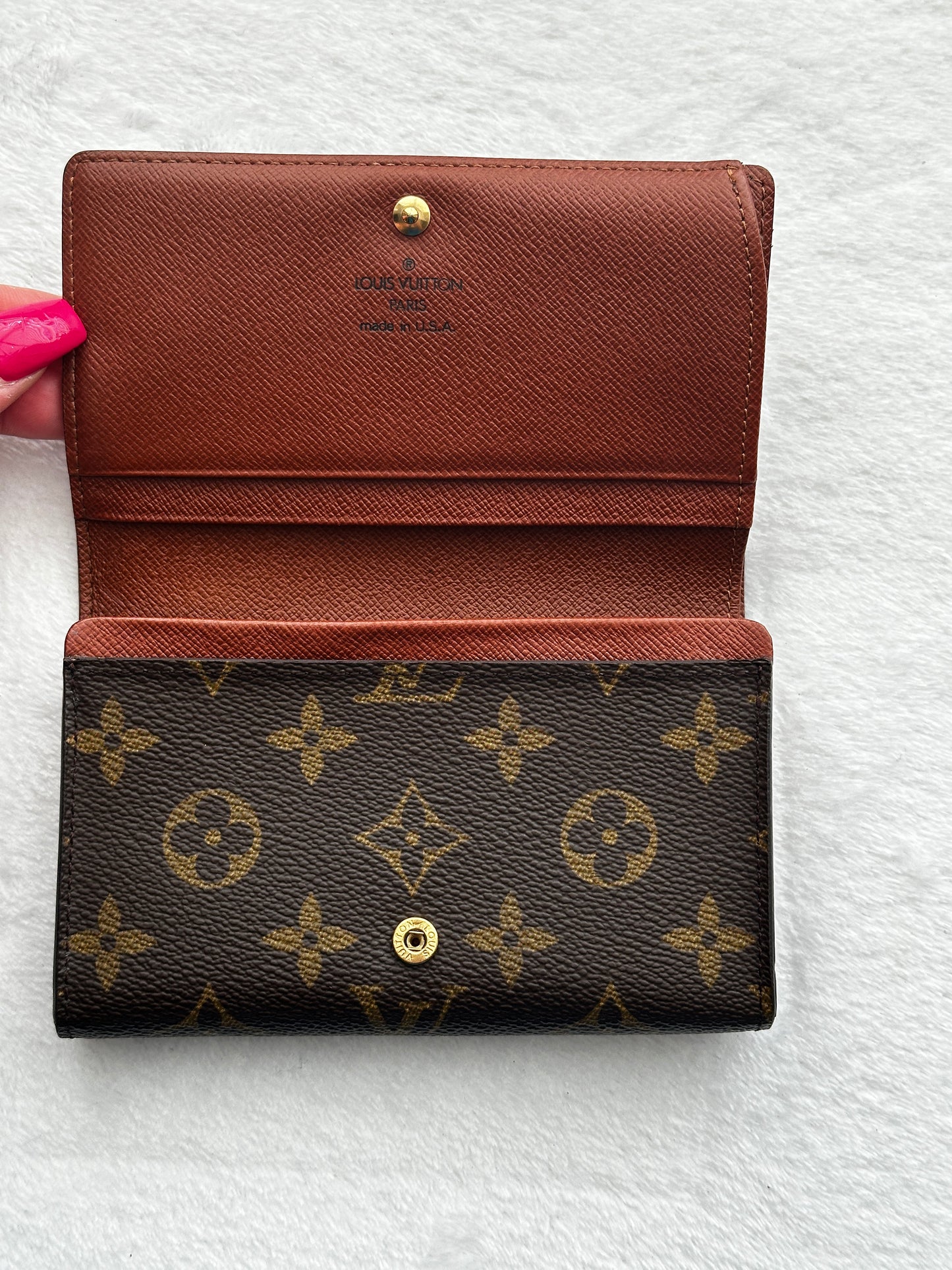 Authentic Louis Vuitton Monogram Porte Monnaie Wallet
