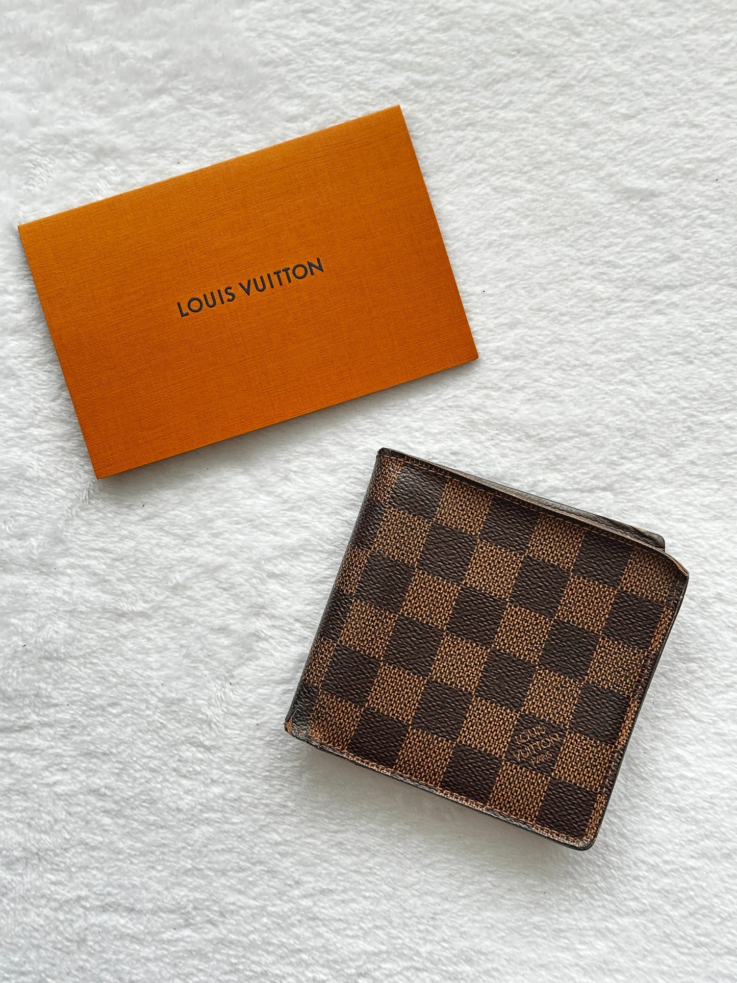 Authentic Louis Vuitton Damier Ebene Mens Multiple Bifold Wallet