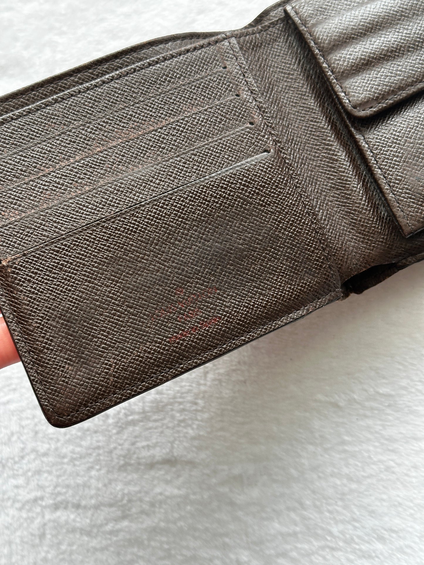 Authentic Louis Vuitton Damier Ebene Mens Multiple Bifold Wallet
