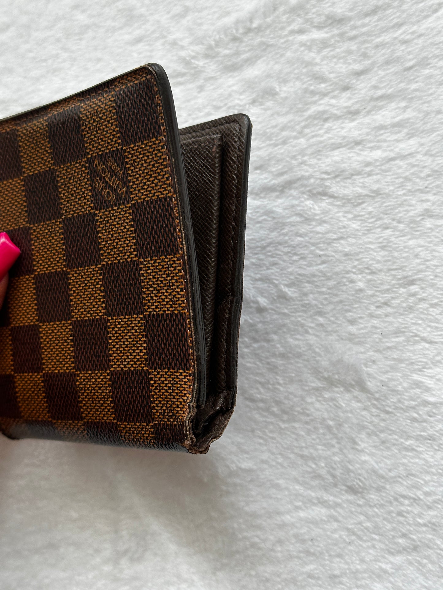 Authentic Louis Vuitton Damier Ebene Mens Multiple Bifold Wallet