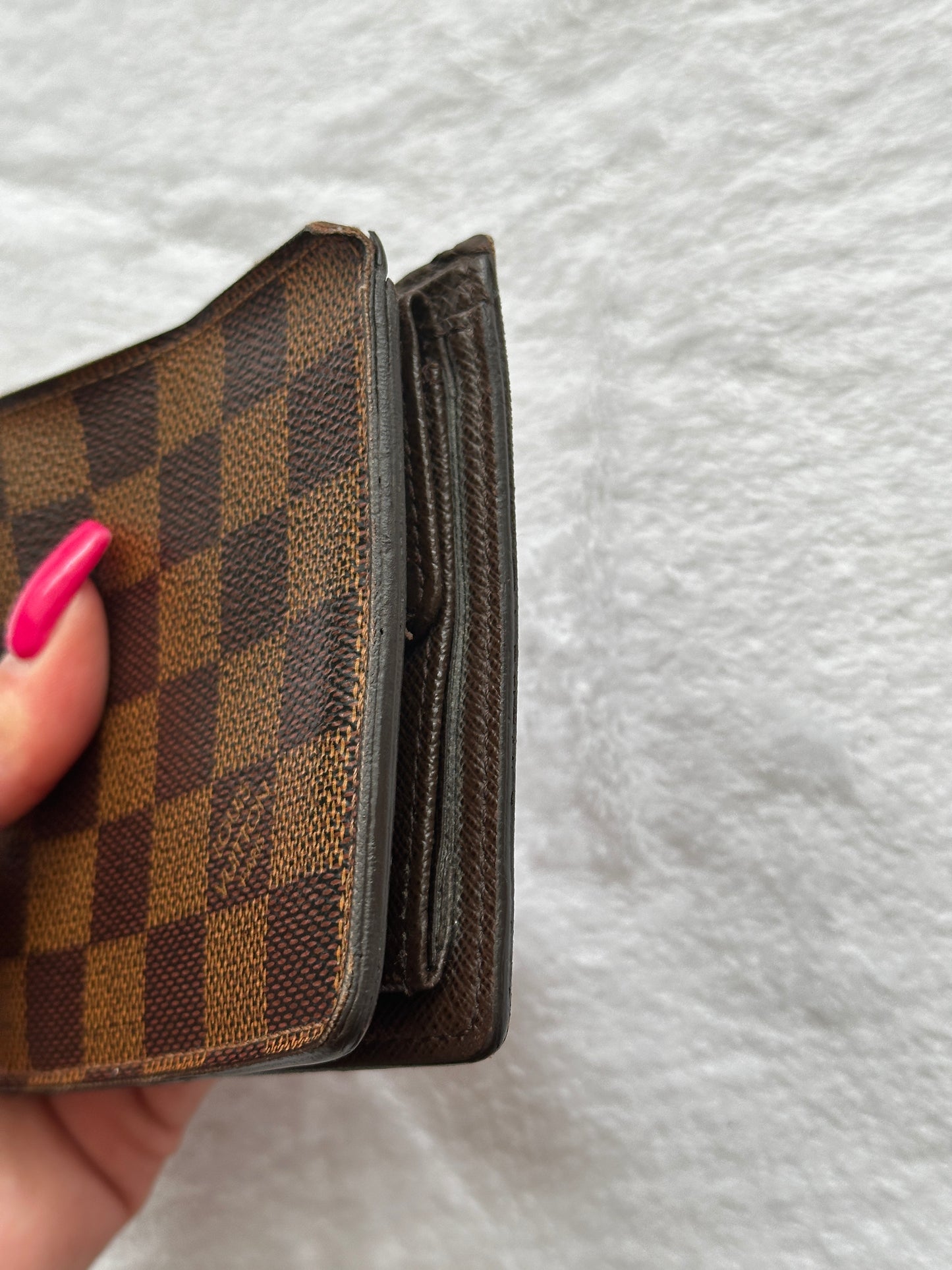 Authentic Louis Vuitton Damier Ebene Mens Multiple Bifold Wallet