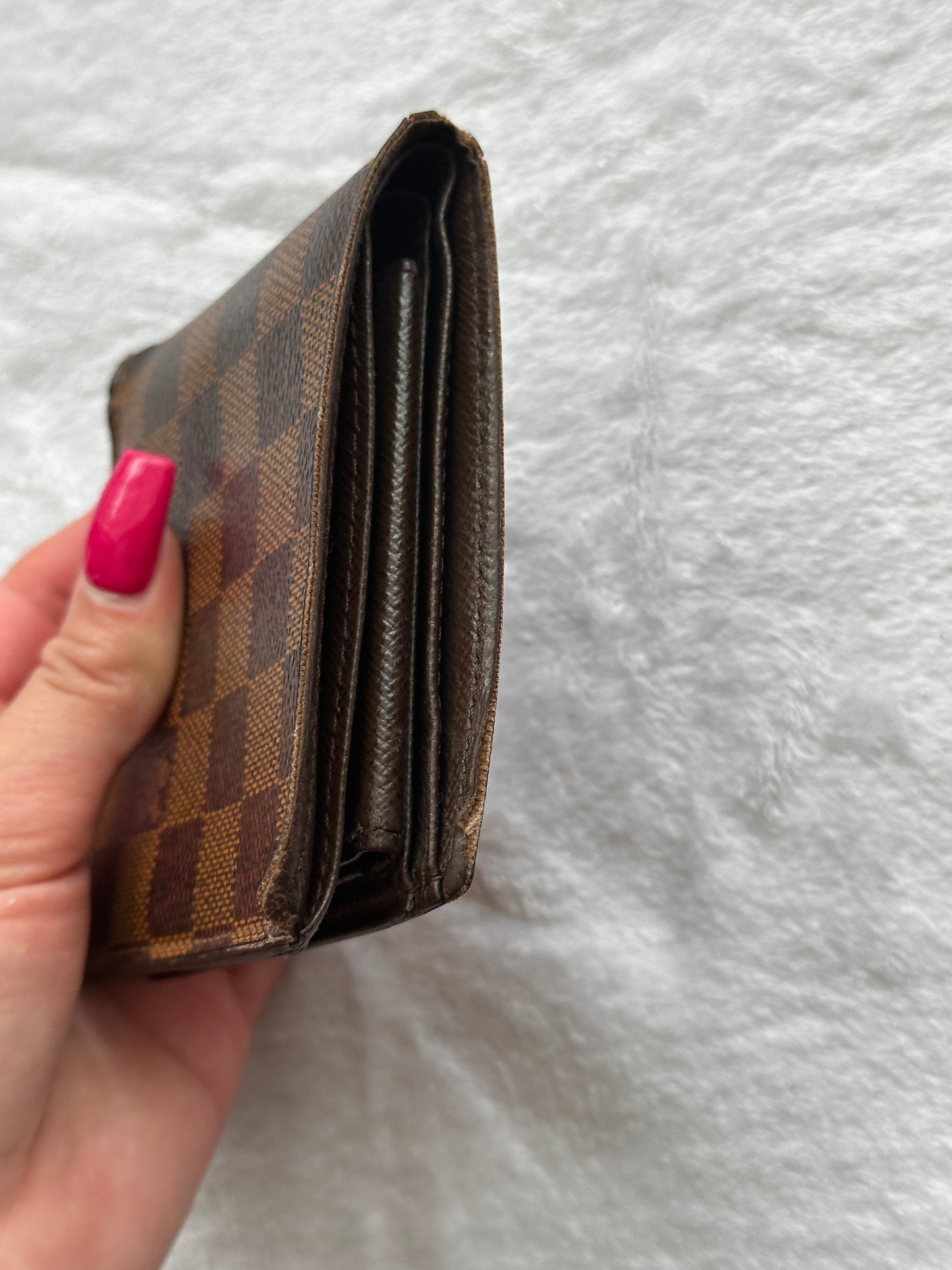 Authentic Louis Vuitton Damier Ebene Mens Multiple Bifold Wallet