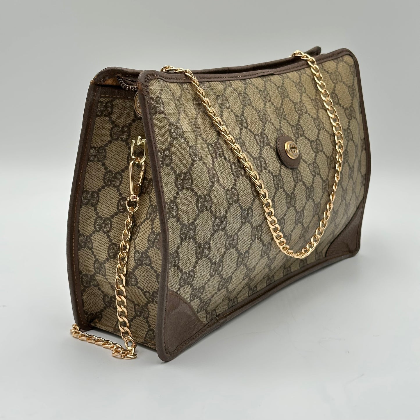 Authentic GUCCI GG Canvas Zipper Pouch Crossbody