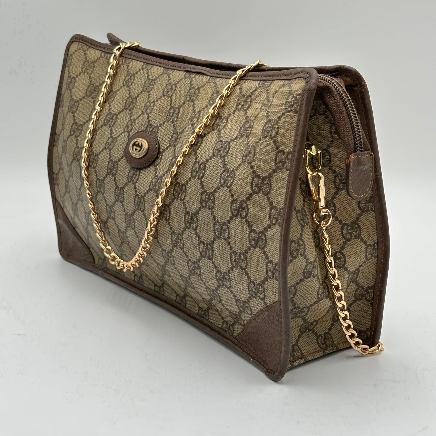 Authentic GUCCI GG Canvas Zipper Pouch Crossbody