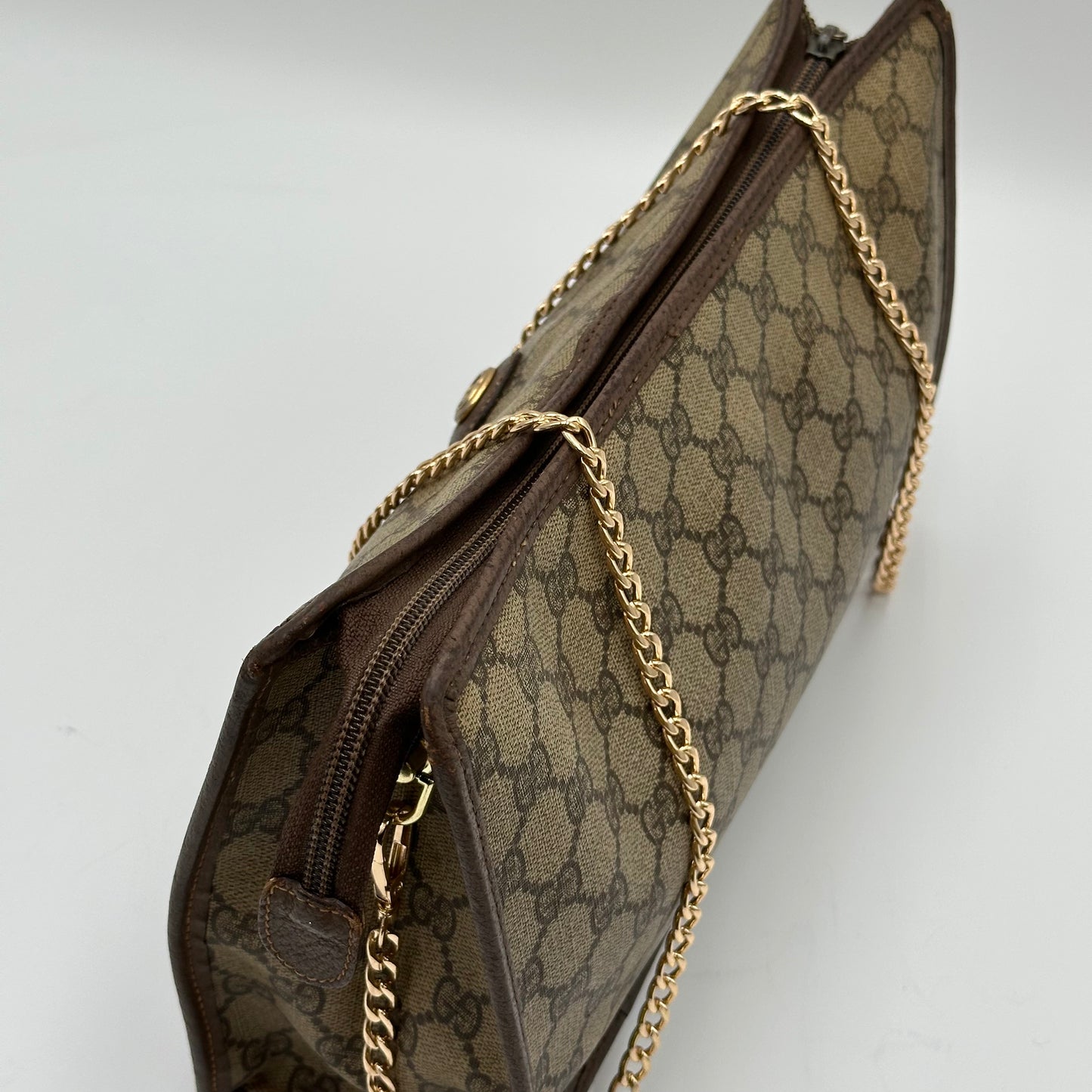 Authentic GUCCI GG Canvas Zipper Pouch Crossbody