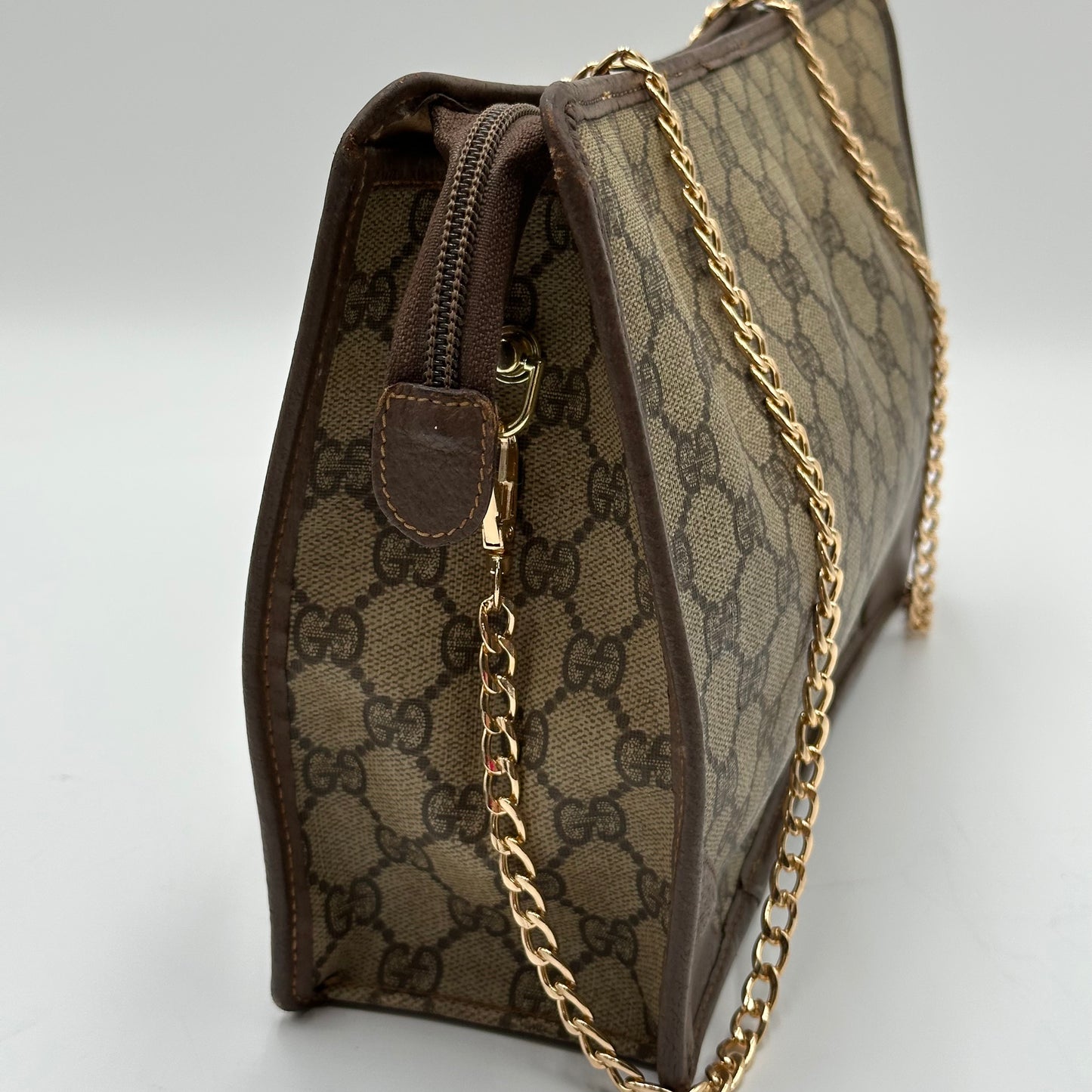 Authentic GUCCI GG Canvas Zipper Pouch Crossbody
