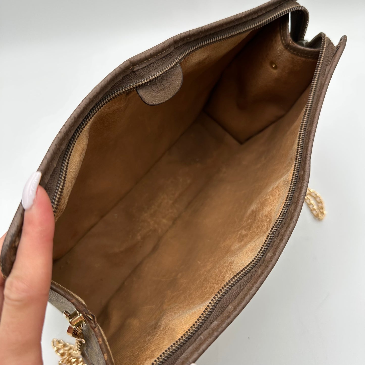 Authentic GUCCI GG Canvas Zipper Pouch Crossbody