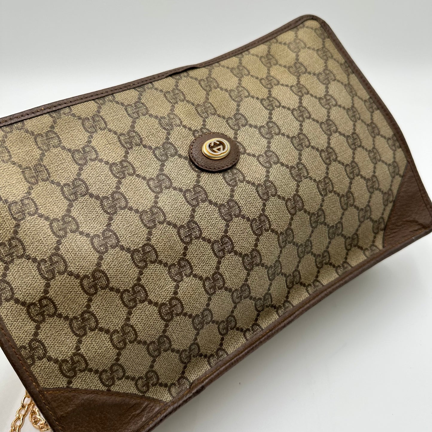 Authentic GUCCI GG Canvas Zipper Pouch Crossbody