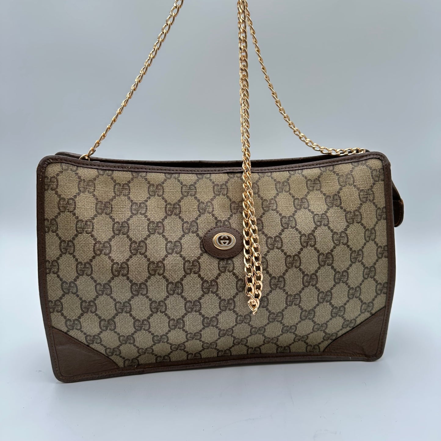 Authentic GUCCI GG Canvas Zipper Pouch Crossbody