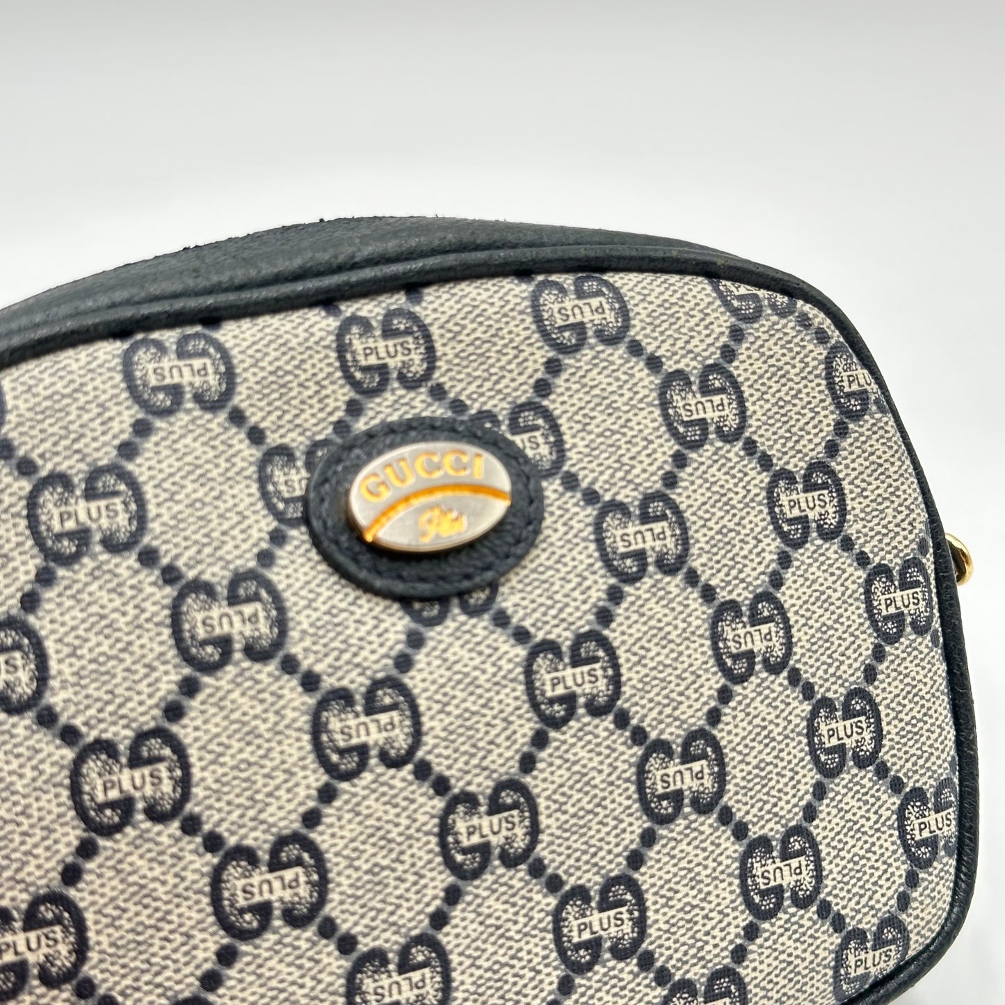 Authentic GUCCI GG Canvas Navy Blue Small Crossbody