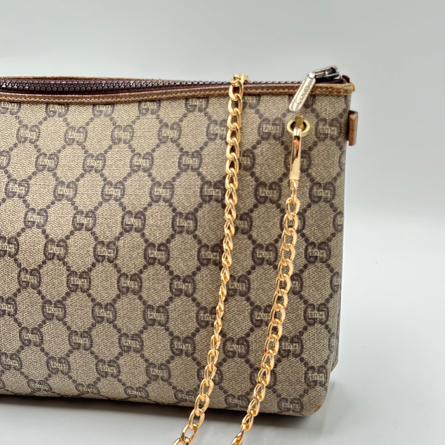 Authentic GUCCI GG Canvas Zipper Pouch Crossbody