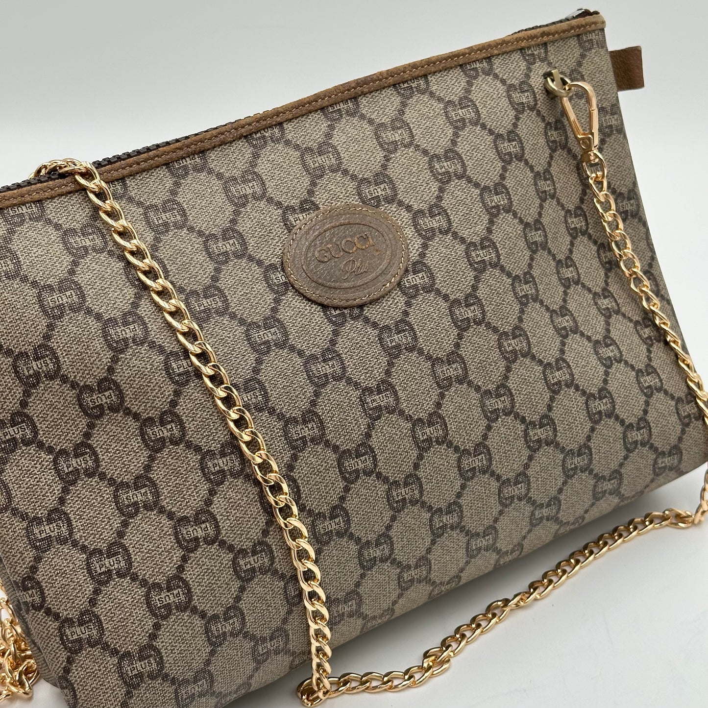 Authentic GUCCI GG Canvas Zipper Pouch Crossbody