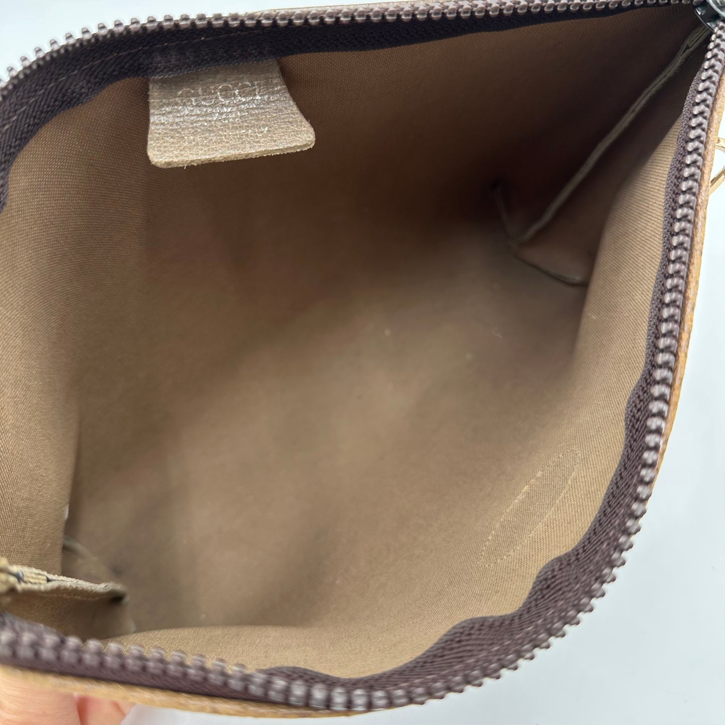 Authentic GUCCI GG Canvas Zipper Pouch Crossbody