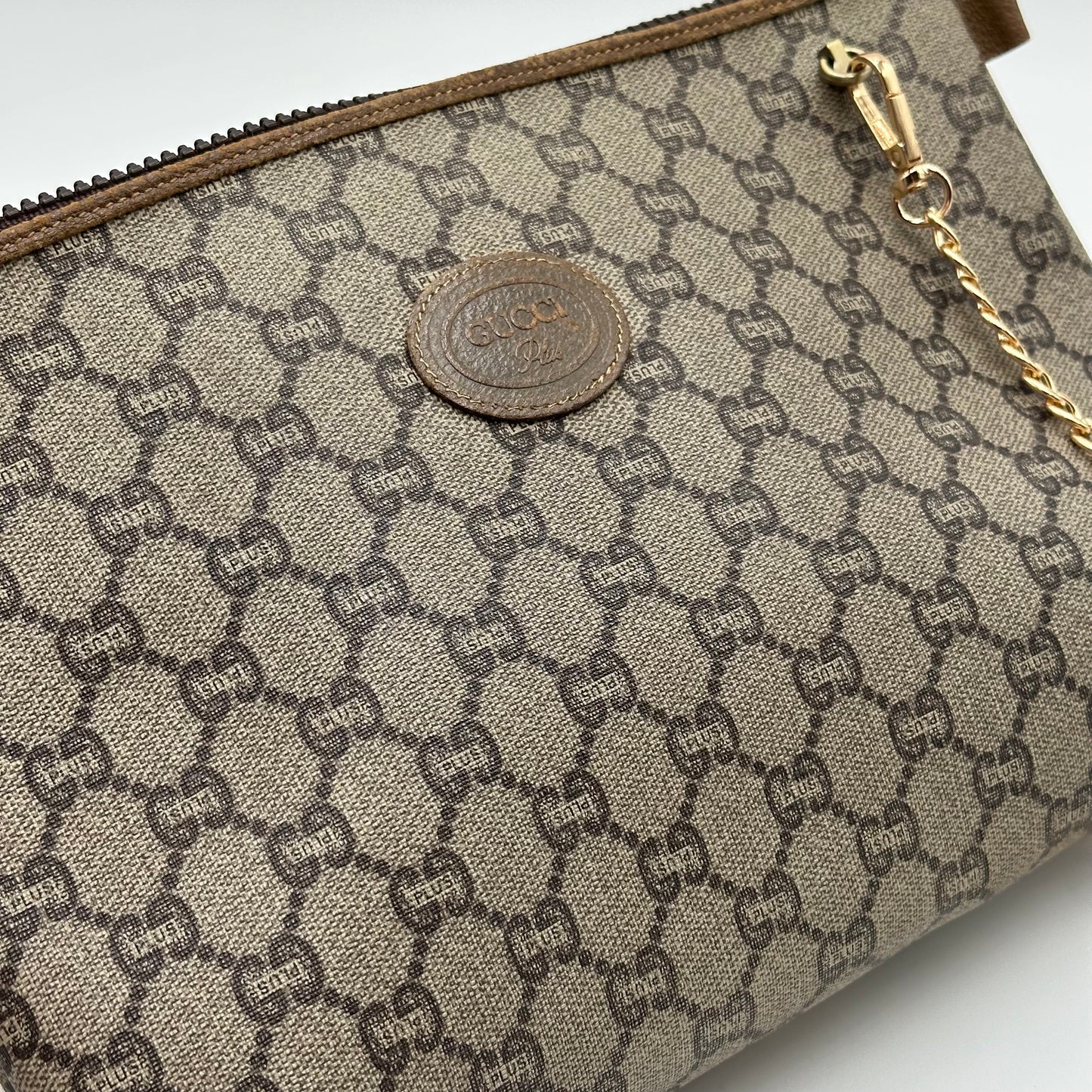 Authentic GUCCI GG Canvas Zipper Pouch Crossbody