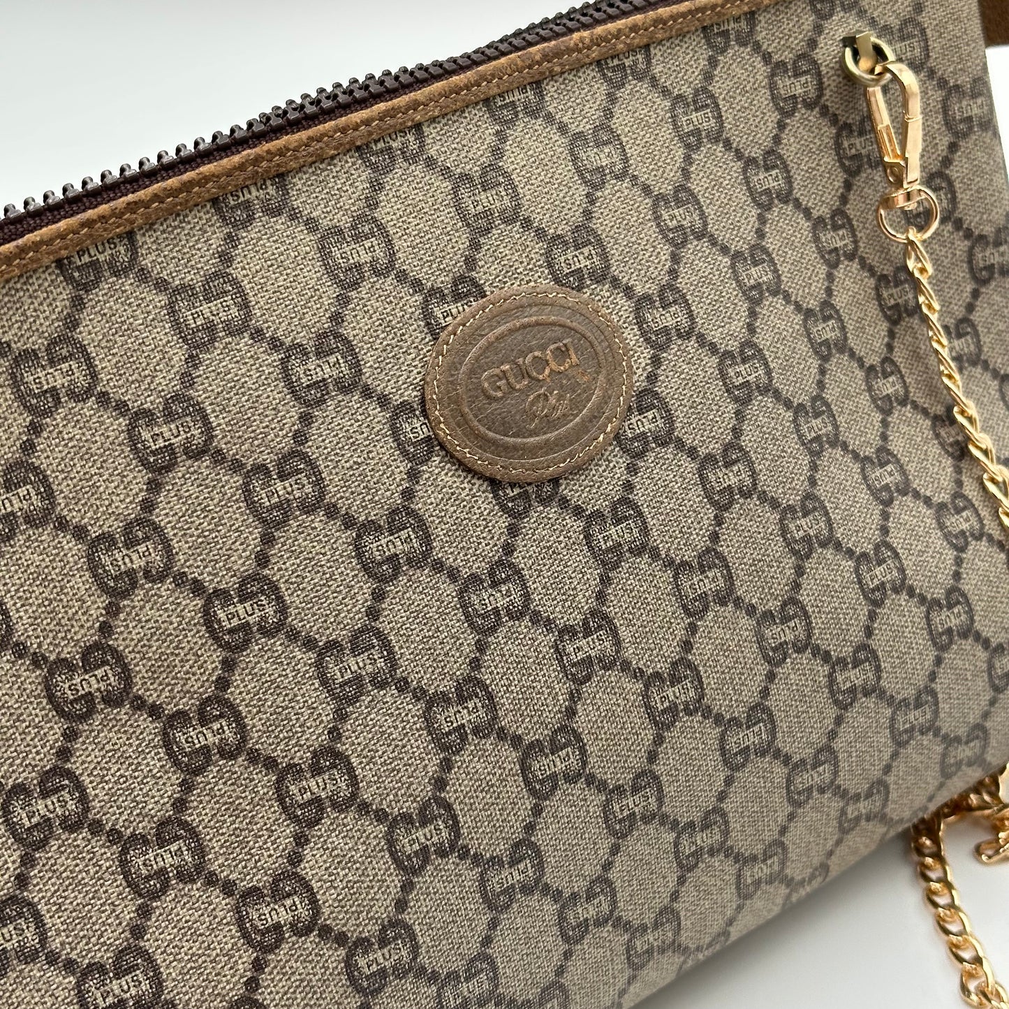 Authentic GUCCI GG Canvas Zipper Pouch Crossbody