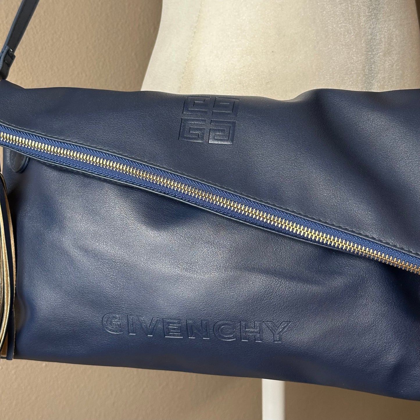 Authentic Givenchy Novelty Blue Clutch Crossbody