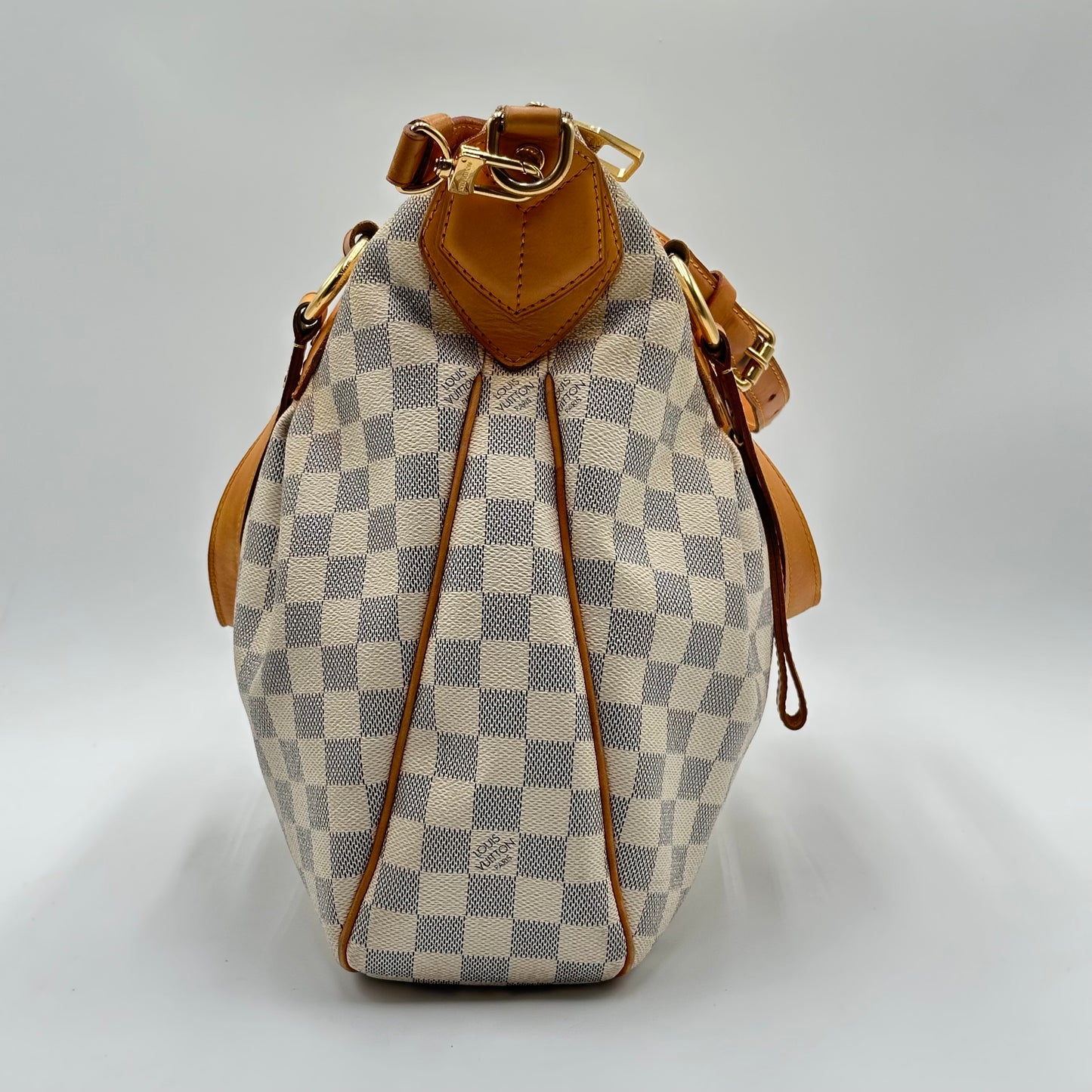 2011 Authentic Damier Azur Evora MM Handbag Crossbody
