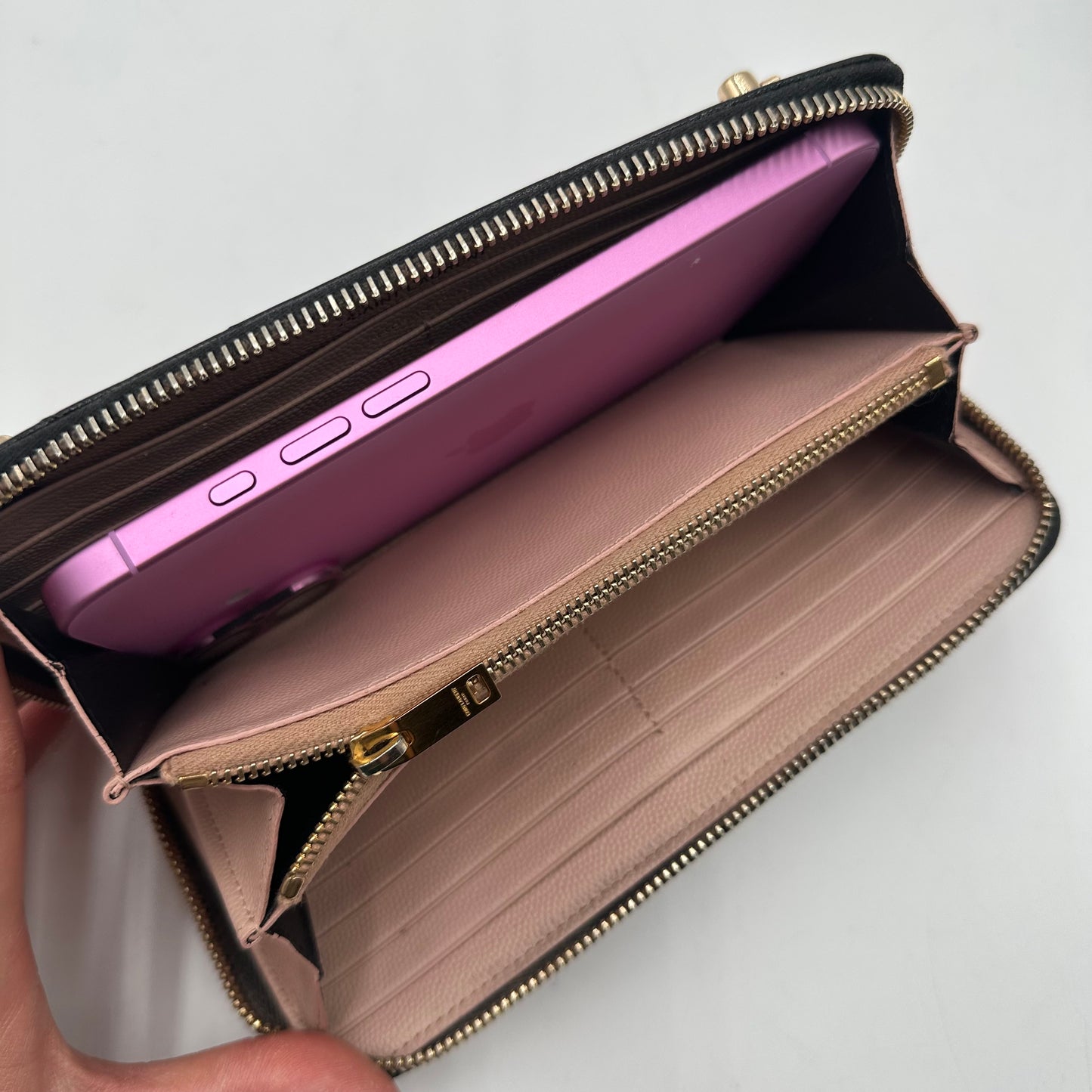 Authentic YSL Black Matelasse Black Full Zipper Wallet