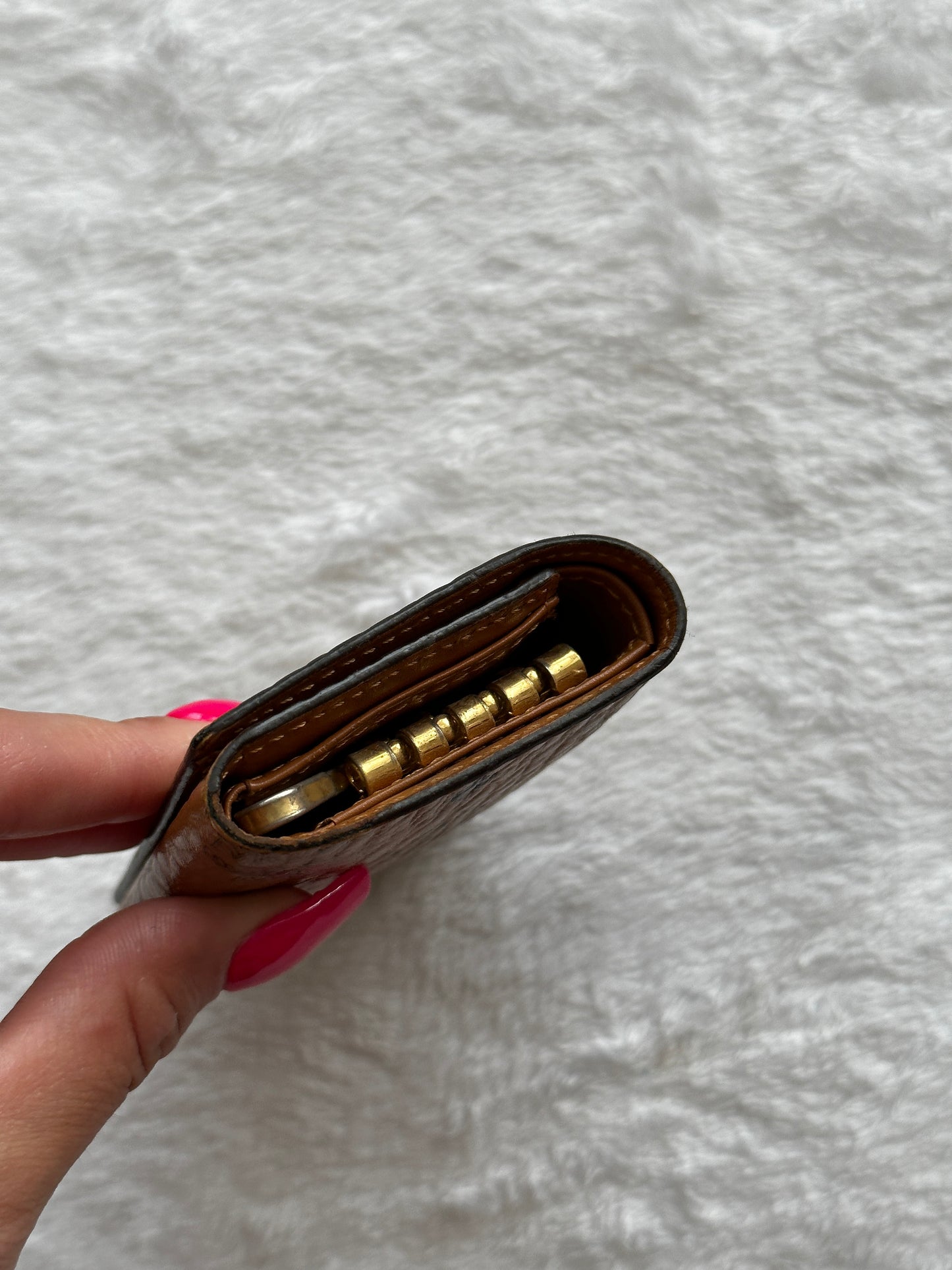 Authentic MCM 4 Key Ring Holder Wallet