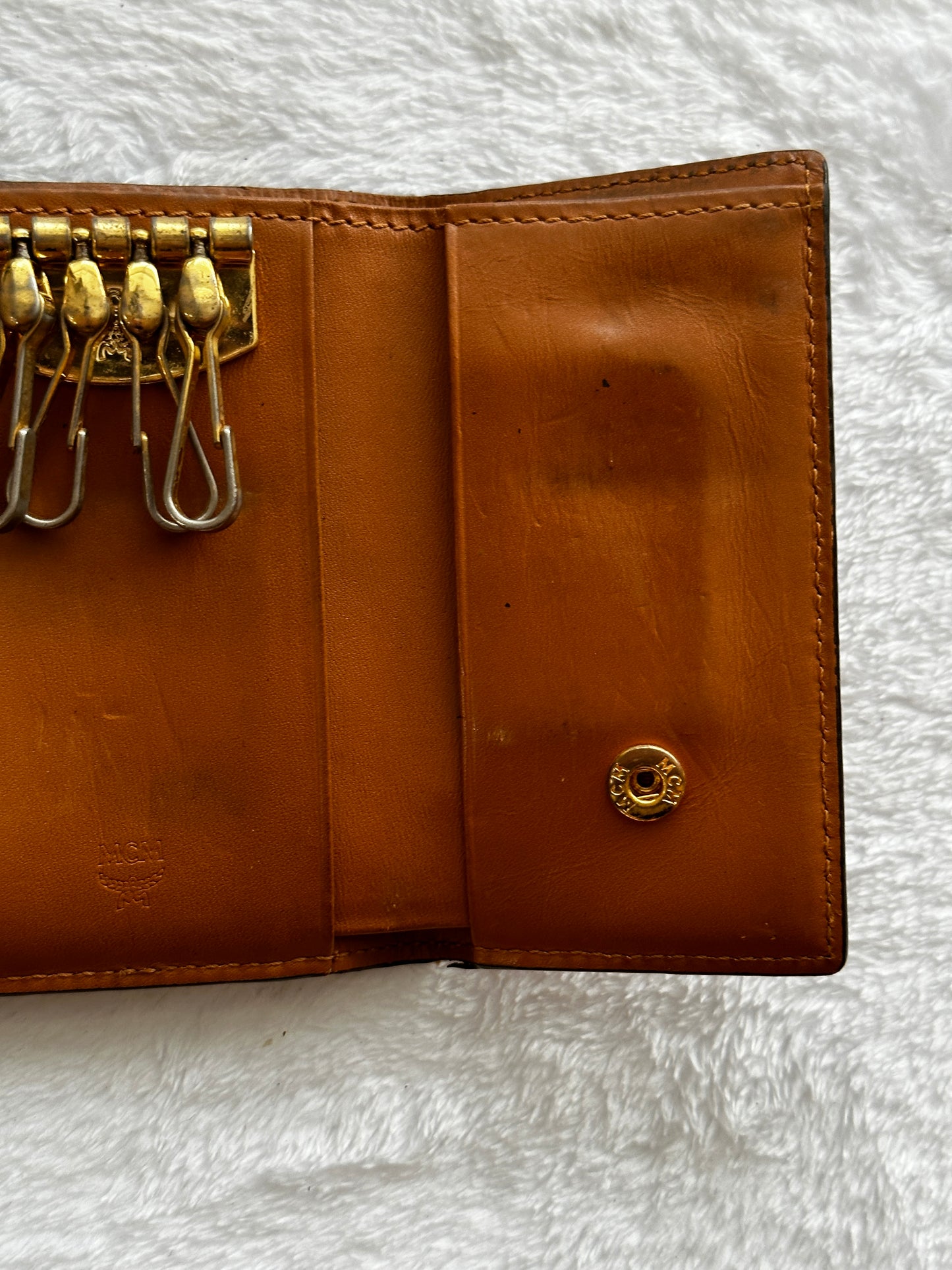 Authentic MCM 4 Key Ring Holder Wallet