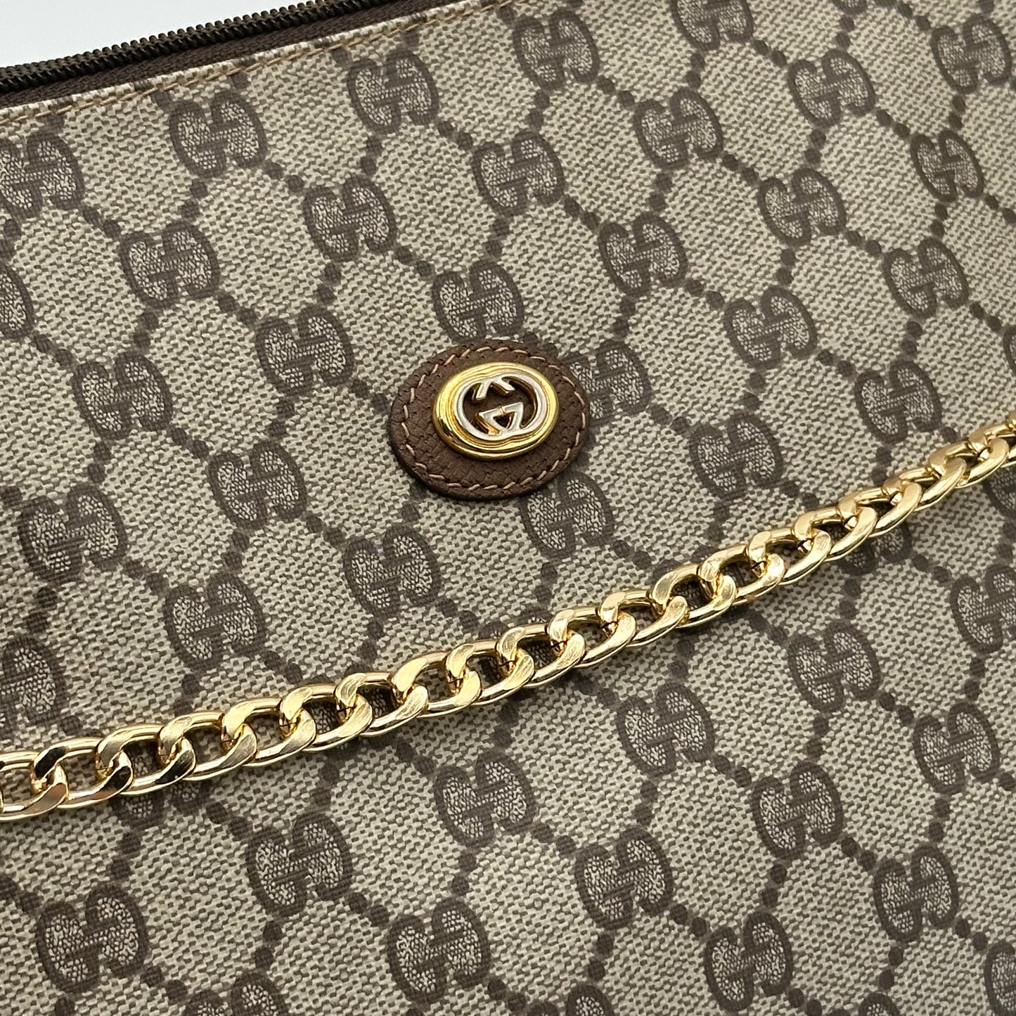 Authentic GUCCI GG Canvas Zipper Pouch Crossbody