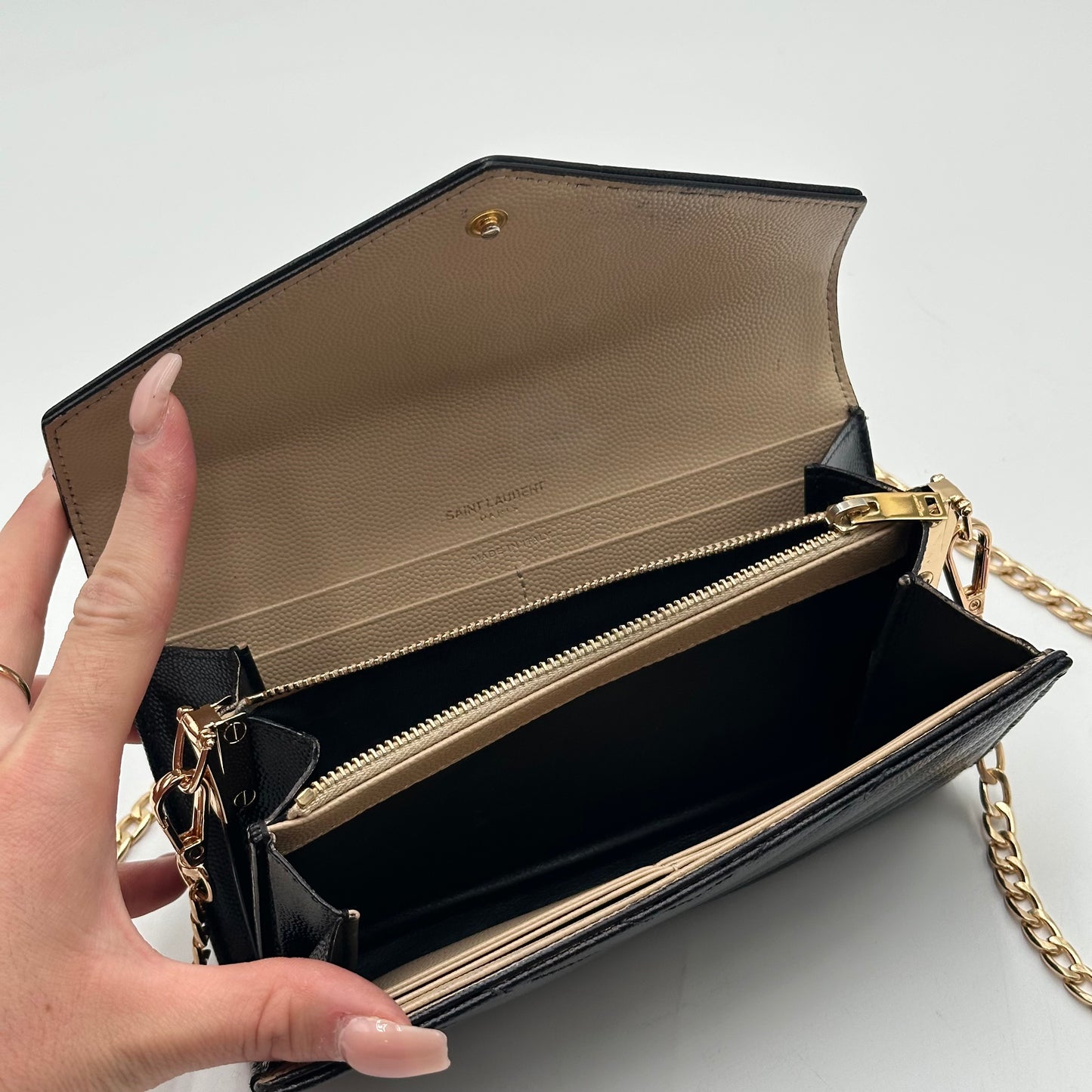 Authentic YSL Cassandre Matelasse Envelope Wallet Crossbody