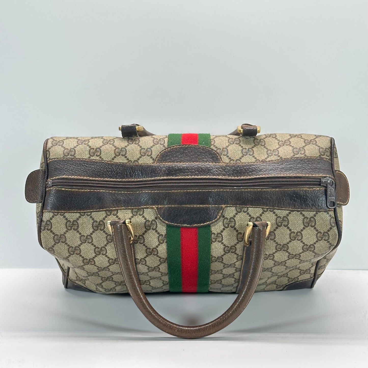 Authentic GUCCI GG Canvas Supreme Boston Handbag