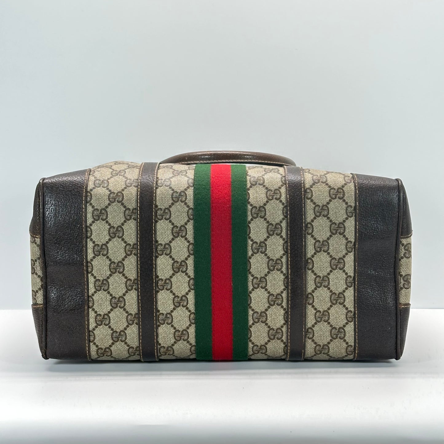 Authentic GUCCI GG Canvas Supreme Boston Handbag