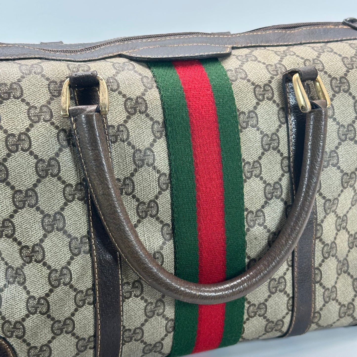 Authentic GUCCI GG Canvas Supreme Boston Handbag