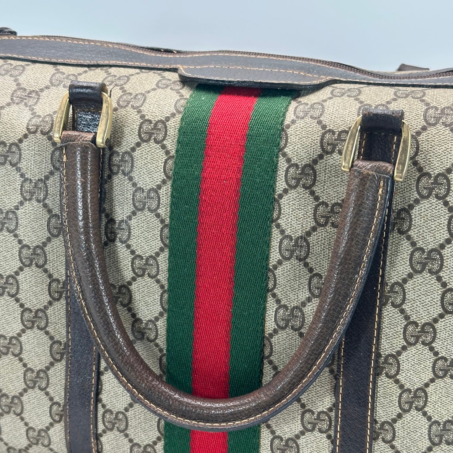 Authentic GUCCI GG Canvas Supreme Boston Handbag