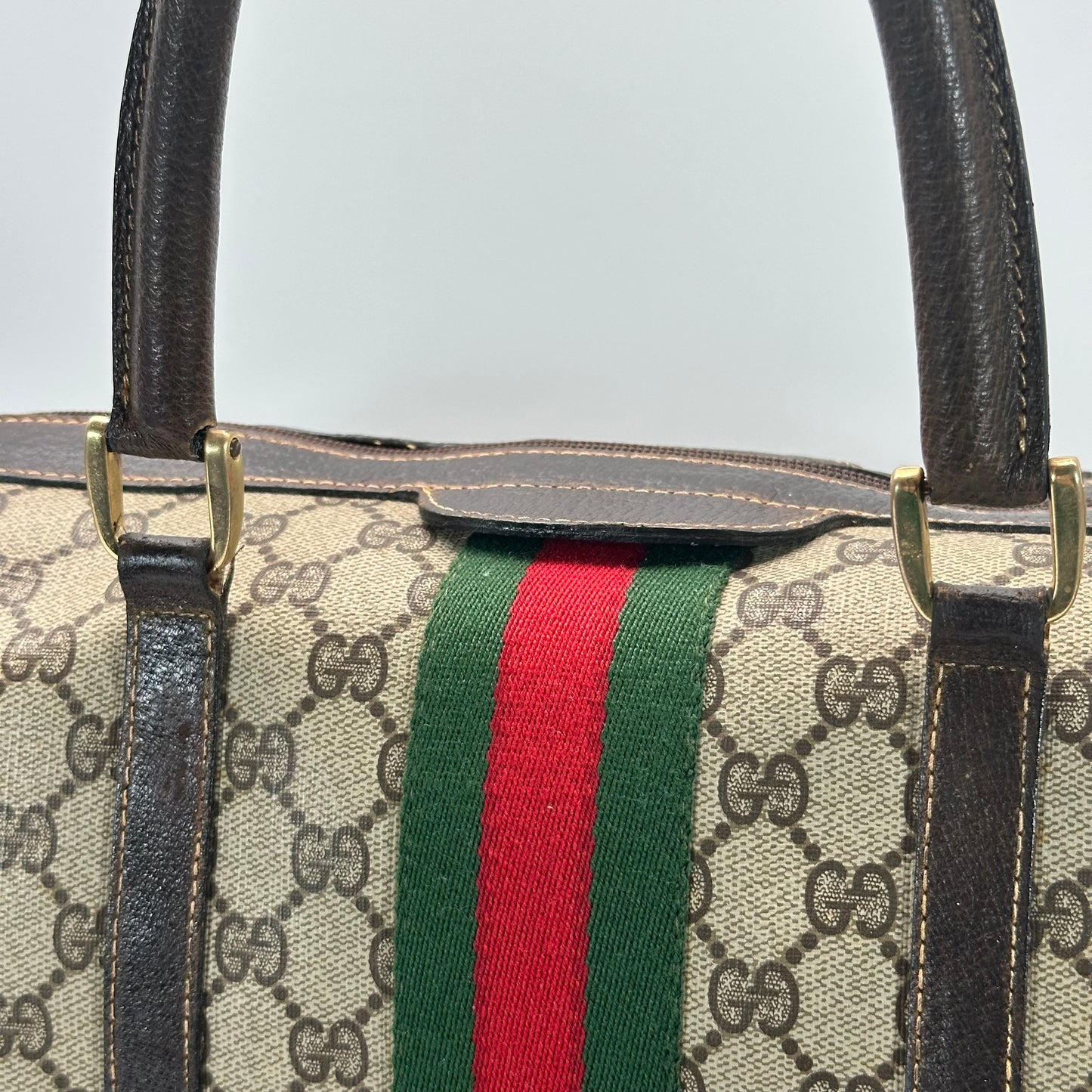 Authentic GUCCI GG Canvas Supreme Boston Handbag