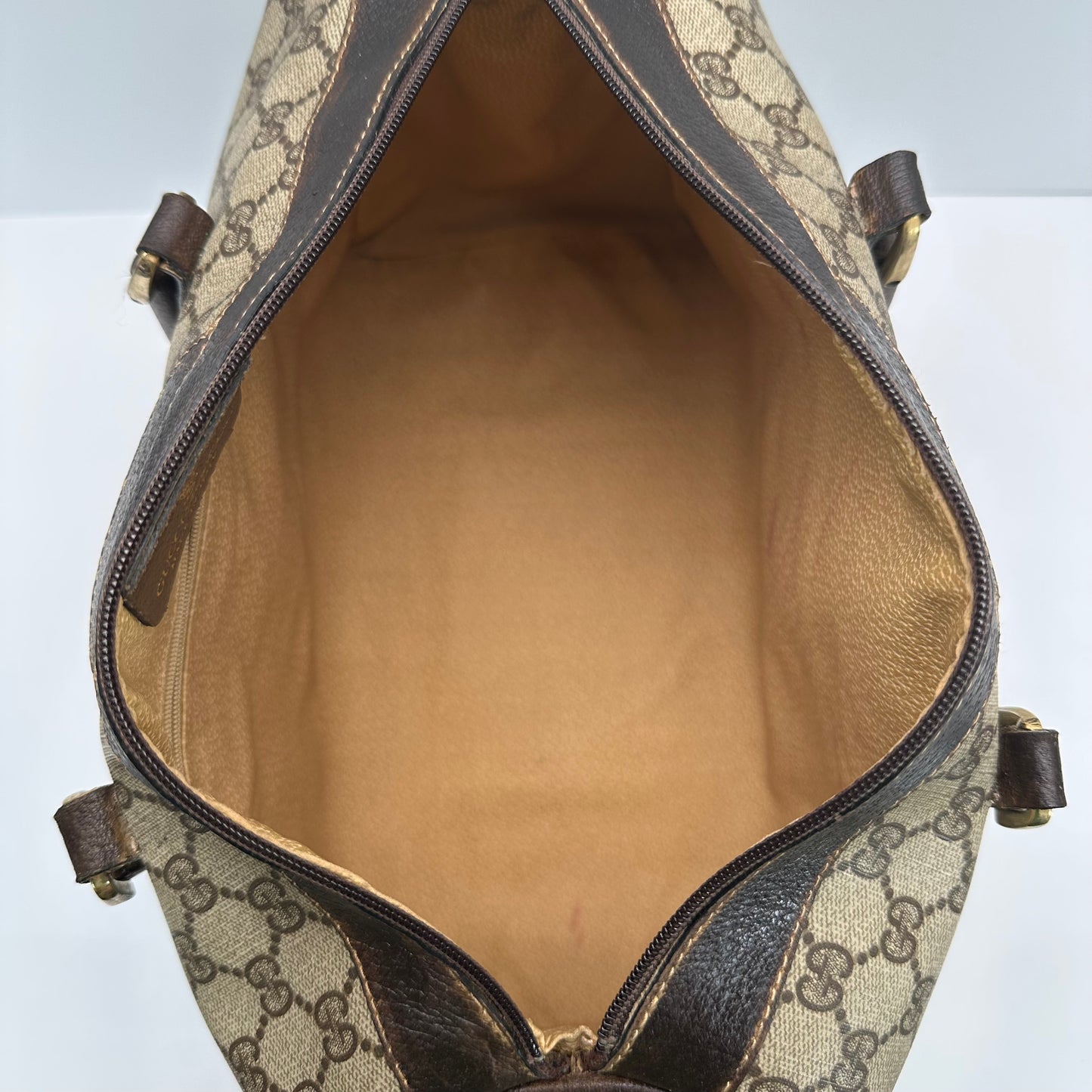 Authentic GUCCI GG Canvas Supreme Boston Handbag