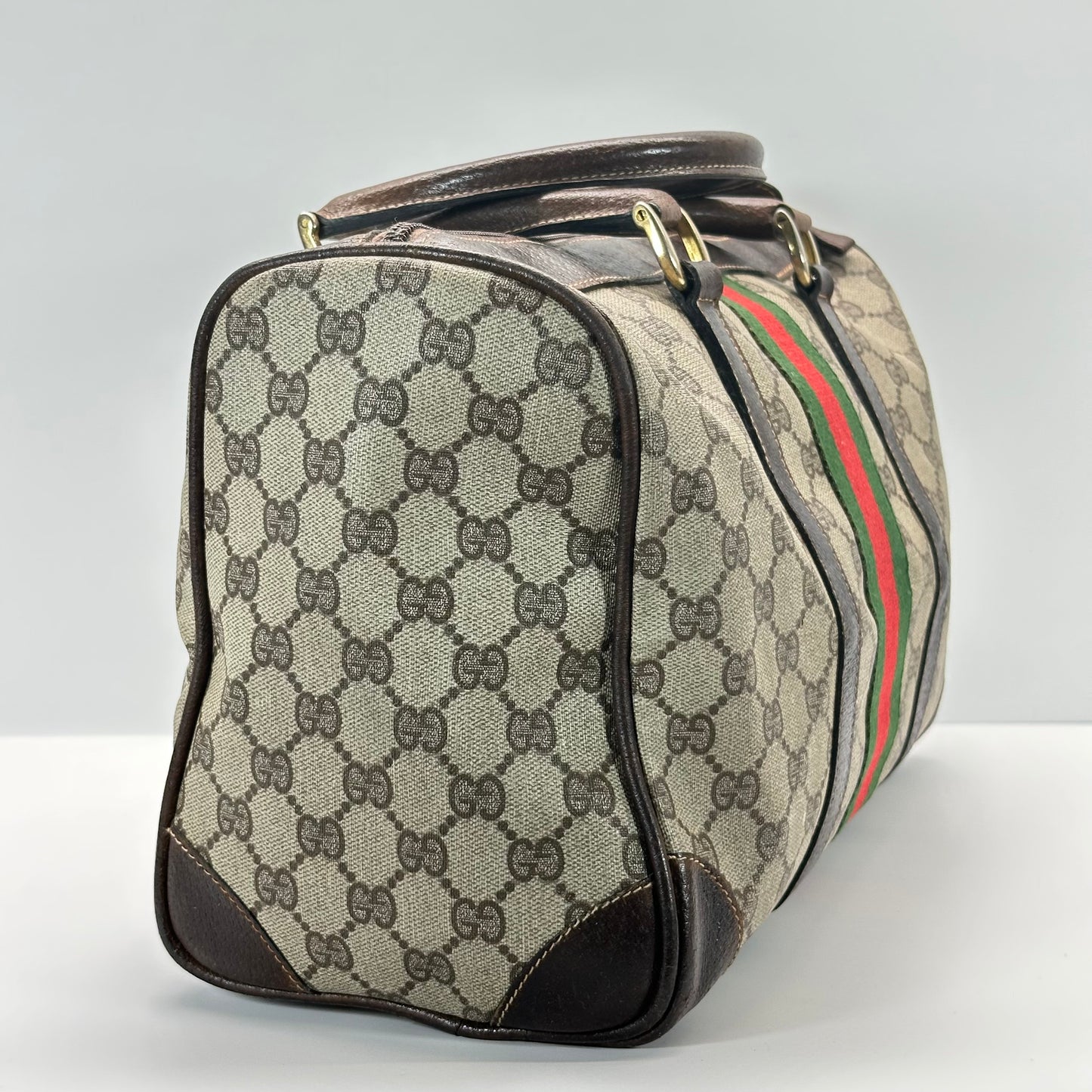 Authentic GUCCI GG Canvas Supreme Boston Handbag