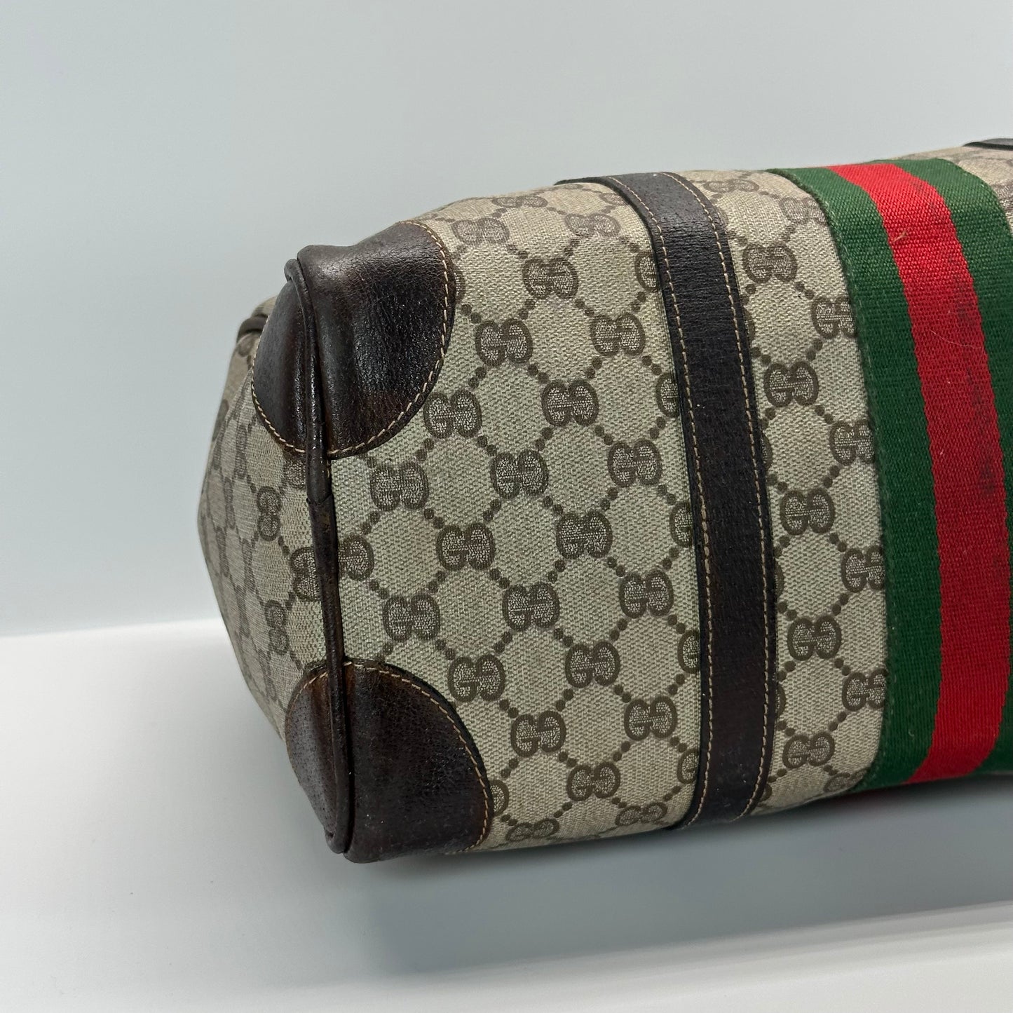 Authentic GUCCI GG Canvas Supreme Boston Handbag