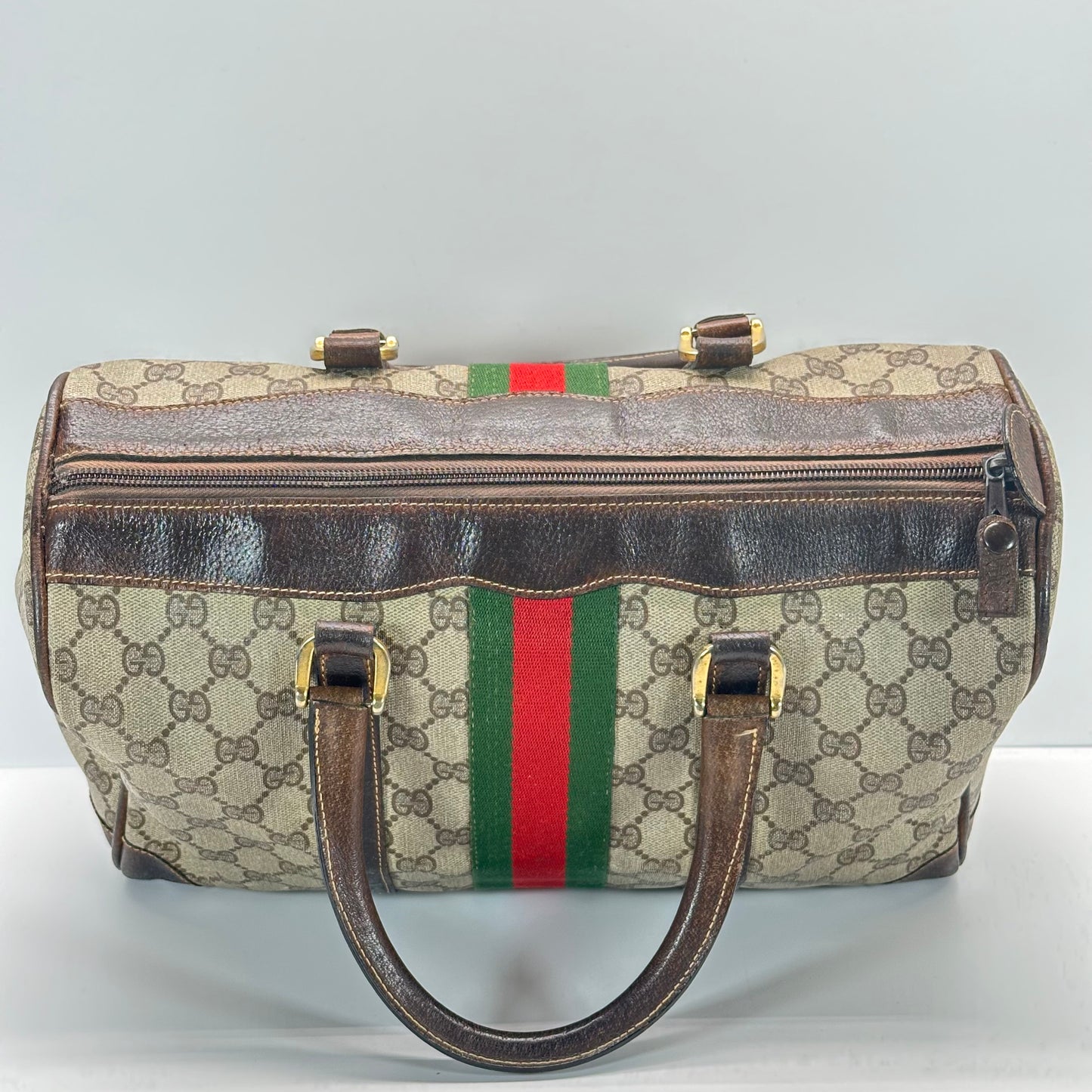 Authentic GUCCI GG Canvas Supreme Boston Handbag
