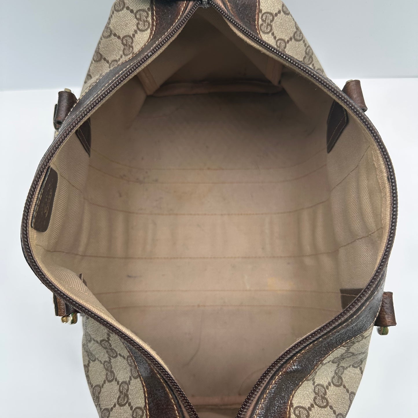 Authentic GUCCI GG Canvas Supreme Boston Handbag