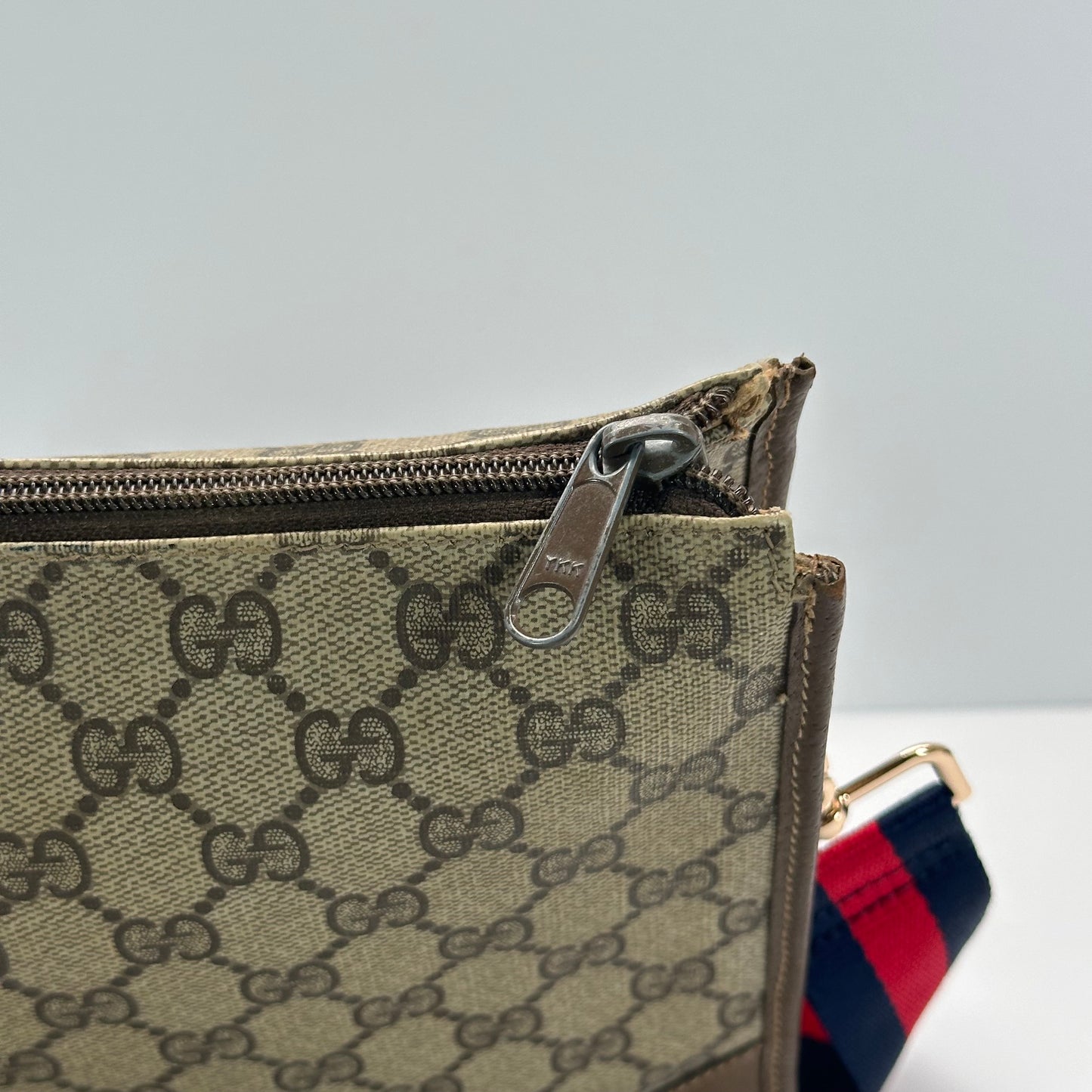 Authentic GUCCI GG Canvas Zipper Pouch Crossbody