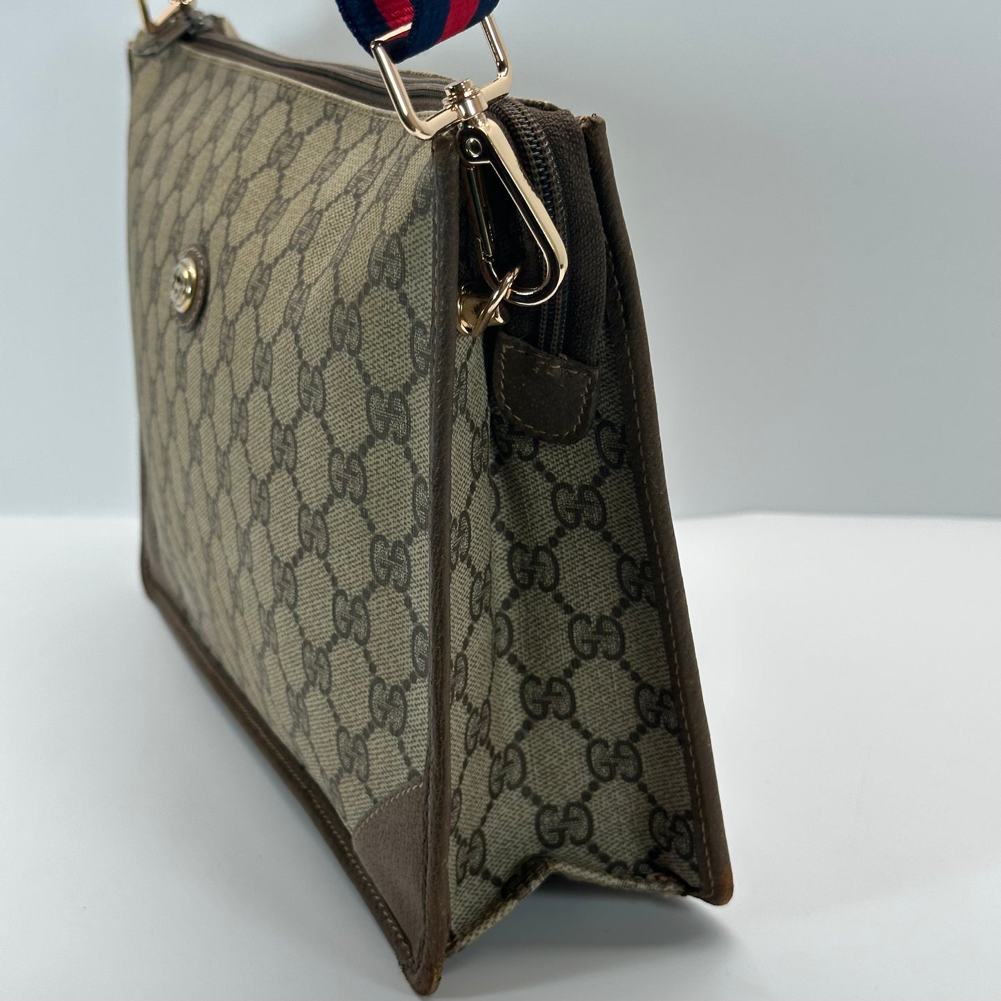 Authentic GUCCI GG Canvas Zipper Pouch Crossbody
