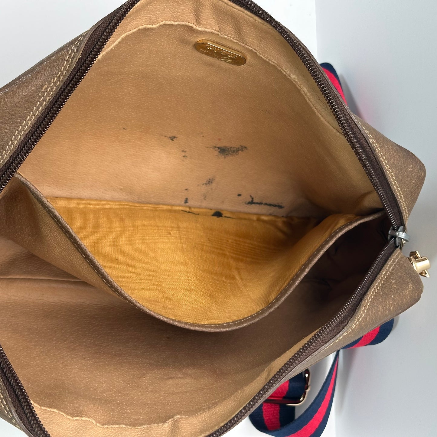 Authentic GUCCI GG Canvas Zipper Pouch Crossbody