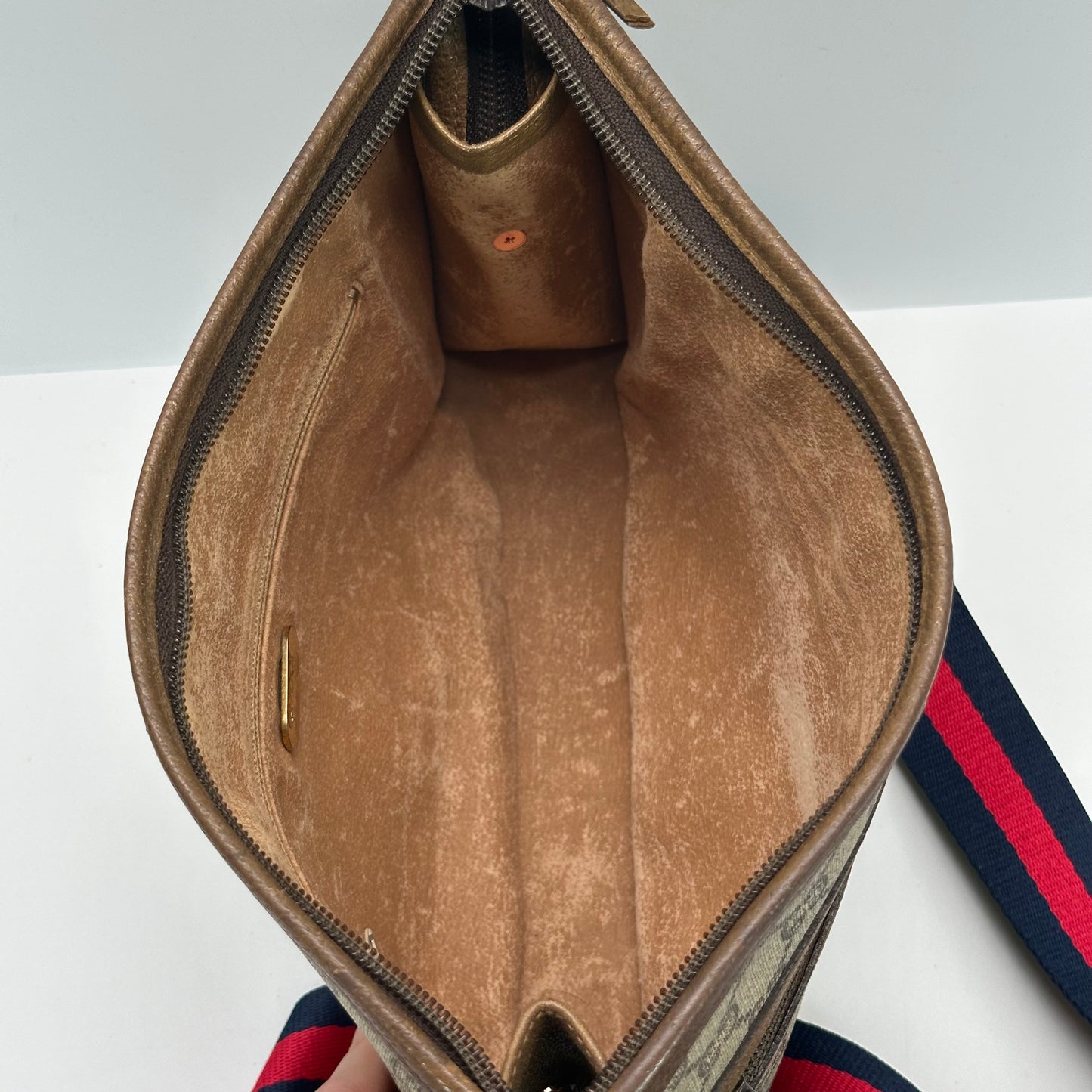 Authentic GUCCI GG Canvas Zipper Pouch Crossbody